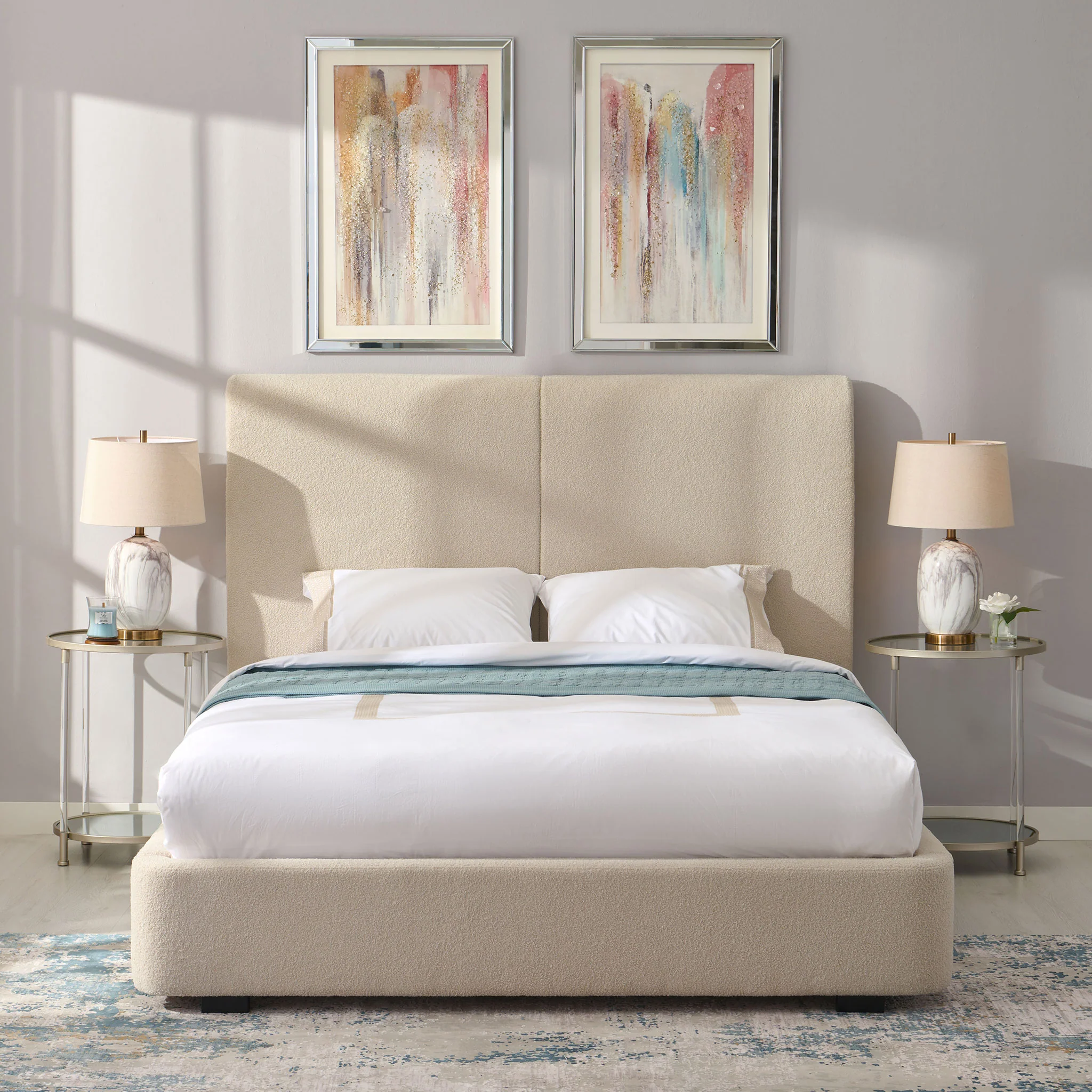 ARYNE Pat tapițat, 160x200cm, somieră inclusă - Image 2