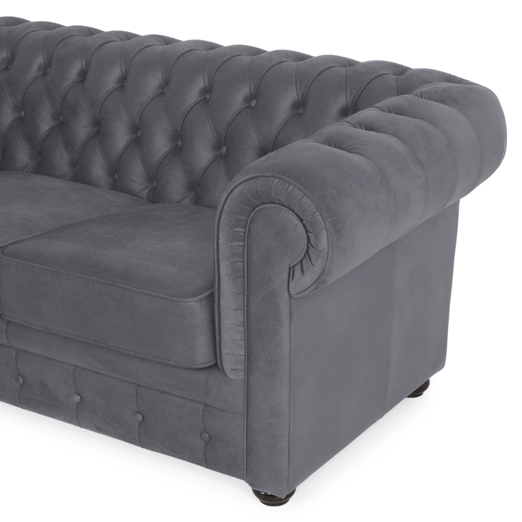 CHESTERFIELD Canapea 3 locuri, stofă - Image 150