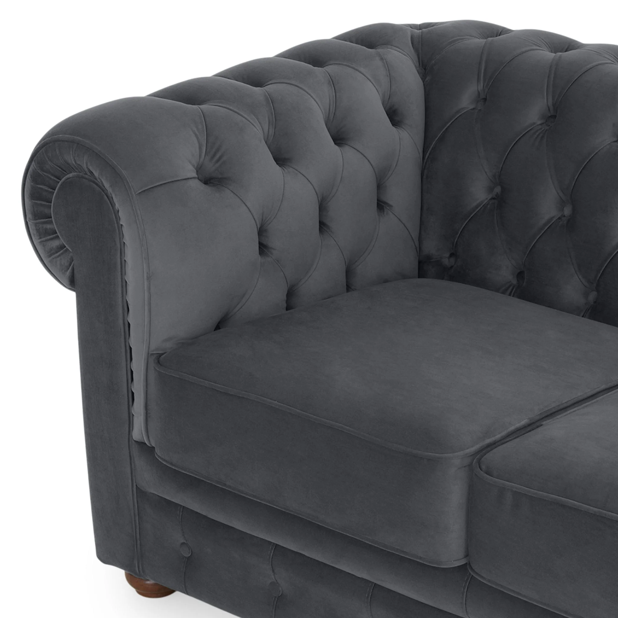 CHESTERFIELD Canapea 3 locuri, stofă - Image 63