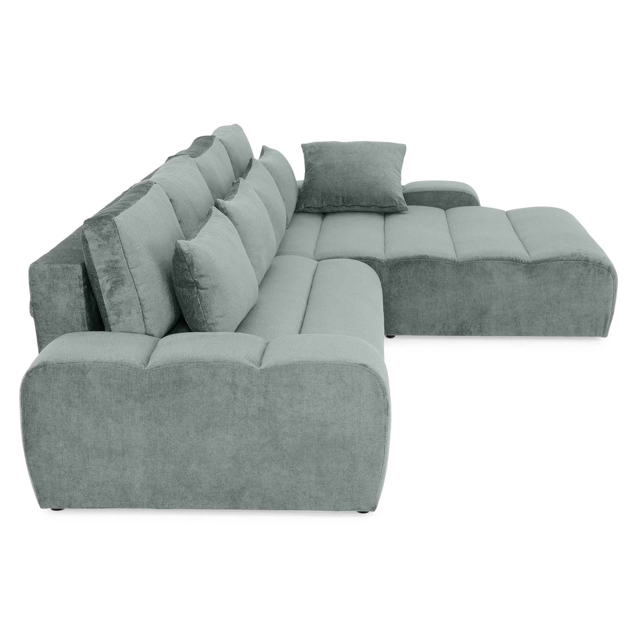 LOUNGE Colțar extensibil cu șezlong interschimbabil, stofă - Image 111