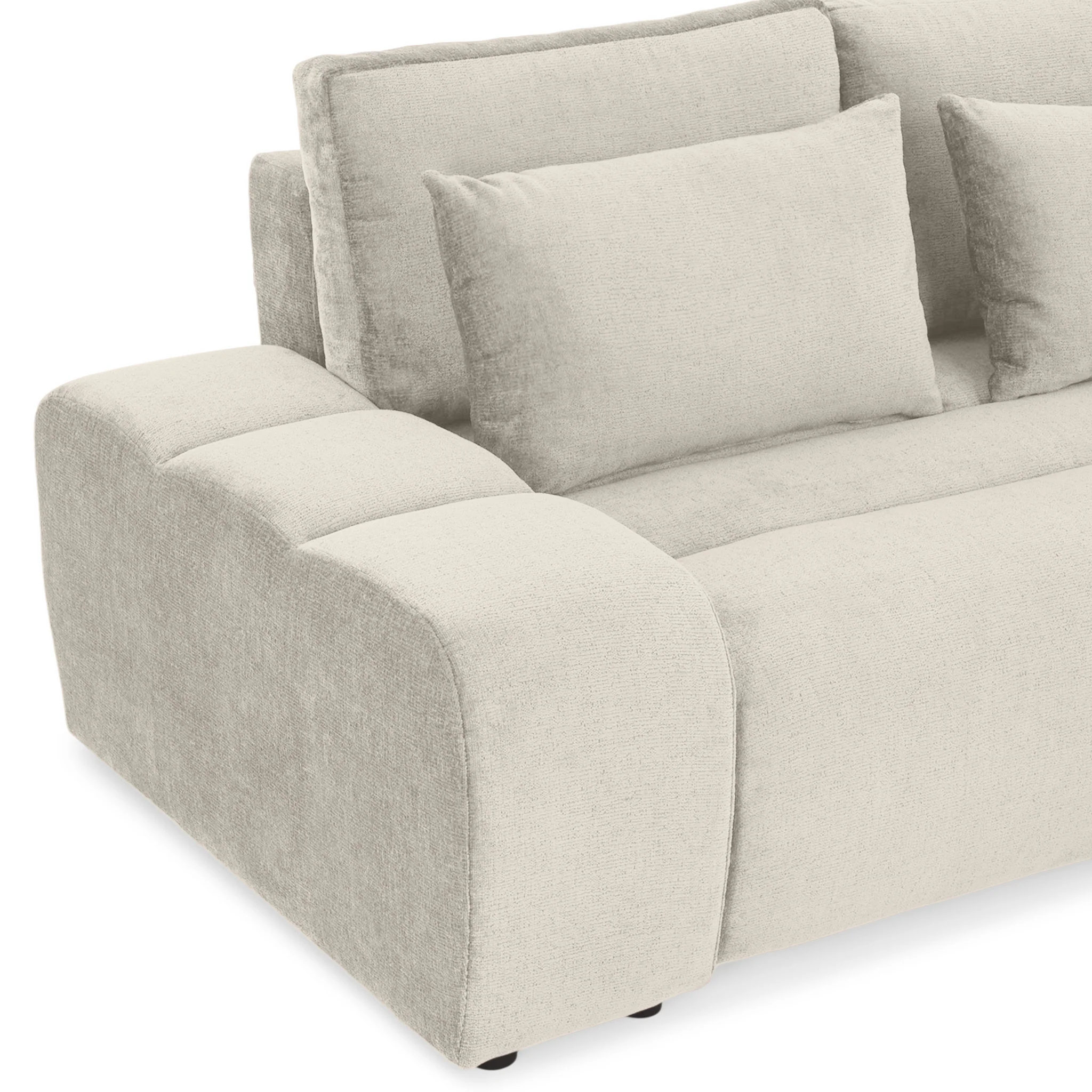 LOUNGE Colțar extensibil cu șezlong interschimbabil, stofă - Image 32
