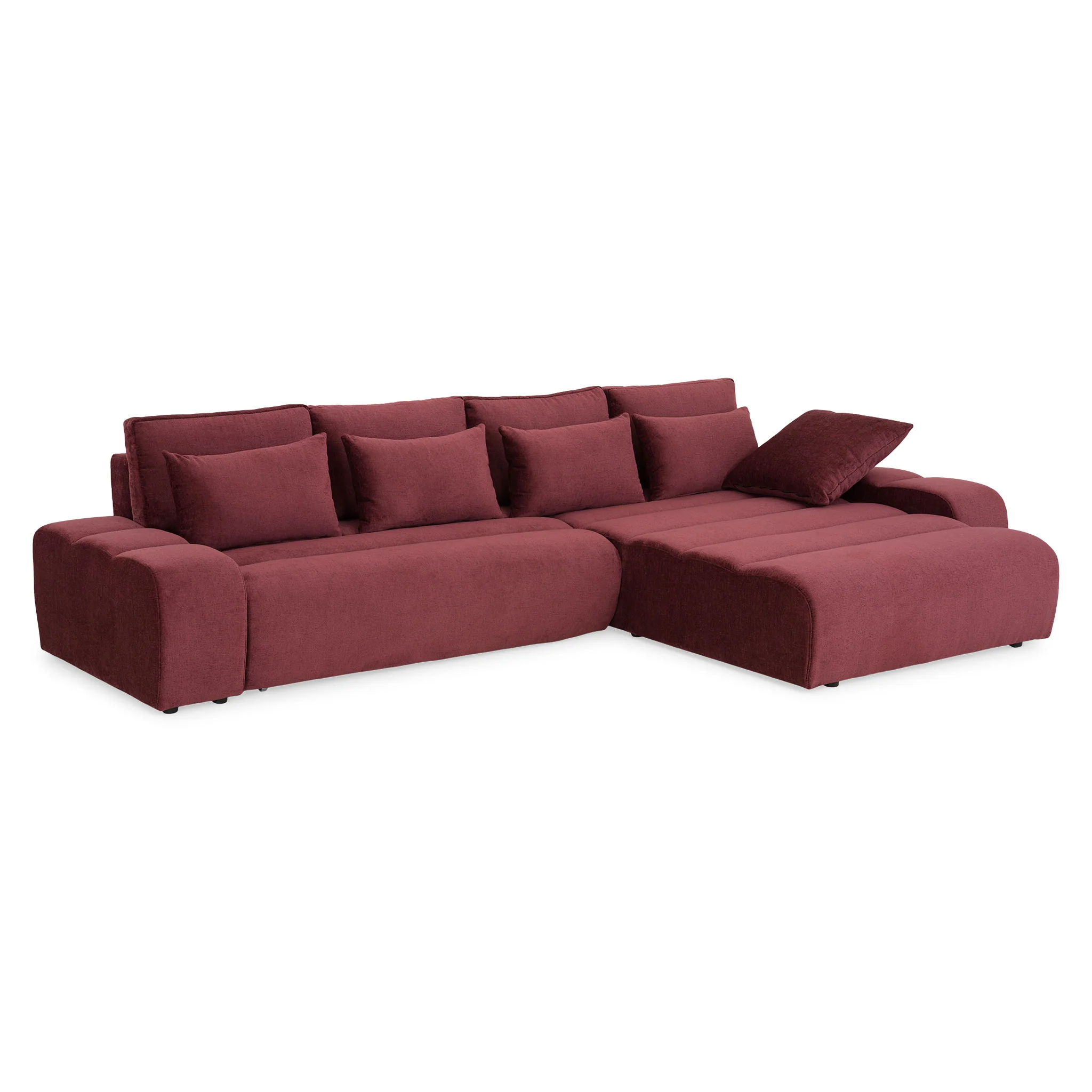 LOUNGE Colțar extensibil cu șezlong interschimbabil, stofă - Image 6