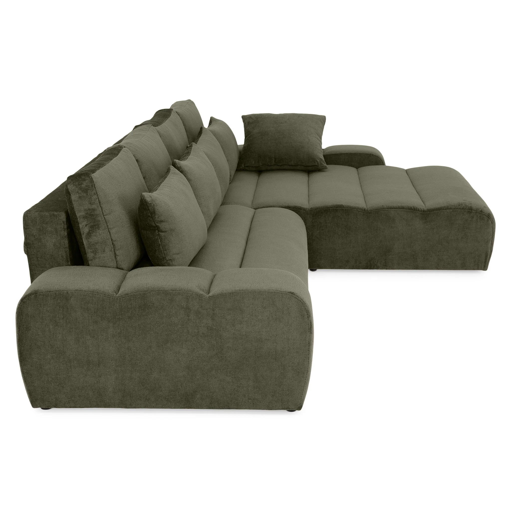 LOUNGE Colțar extensibil cu șezlong interschimbabil, stofă - Image 63
