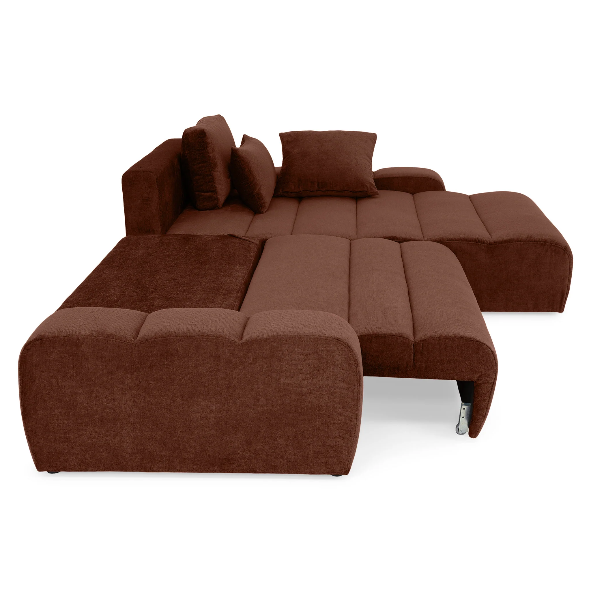 LOUNGE Colțar extensibil cu șezlong interschimbabil, stofă - Image 76