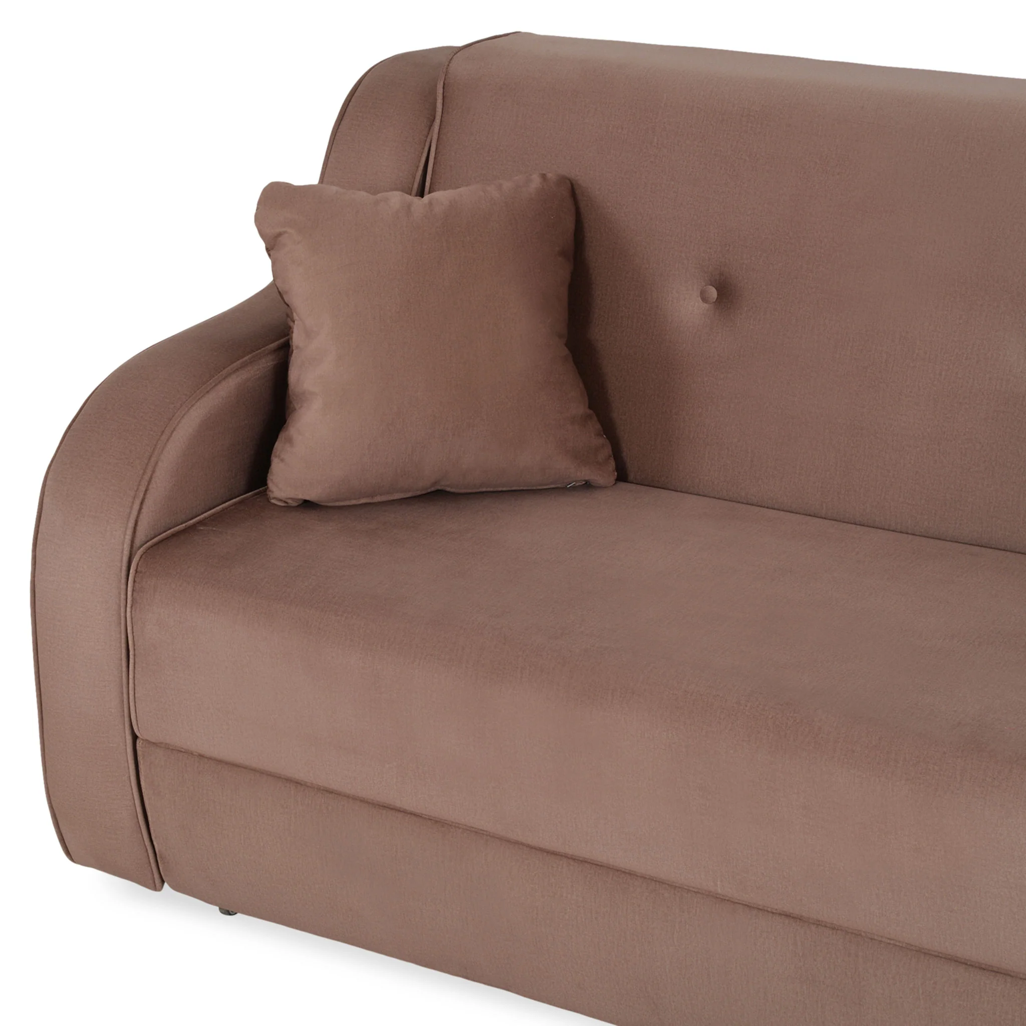 NEREA Canapea extensibilă, 2 locuri, 2 perne decorative incluse, stofă - Image 11
