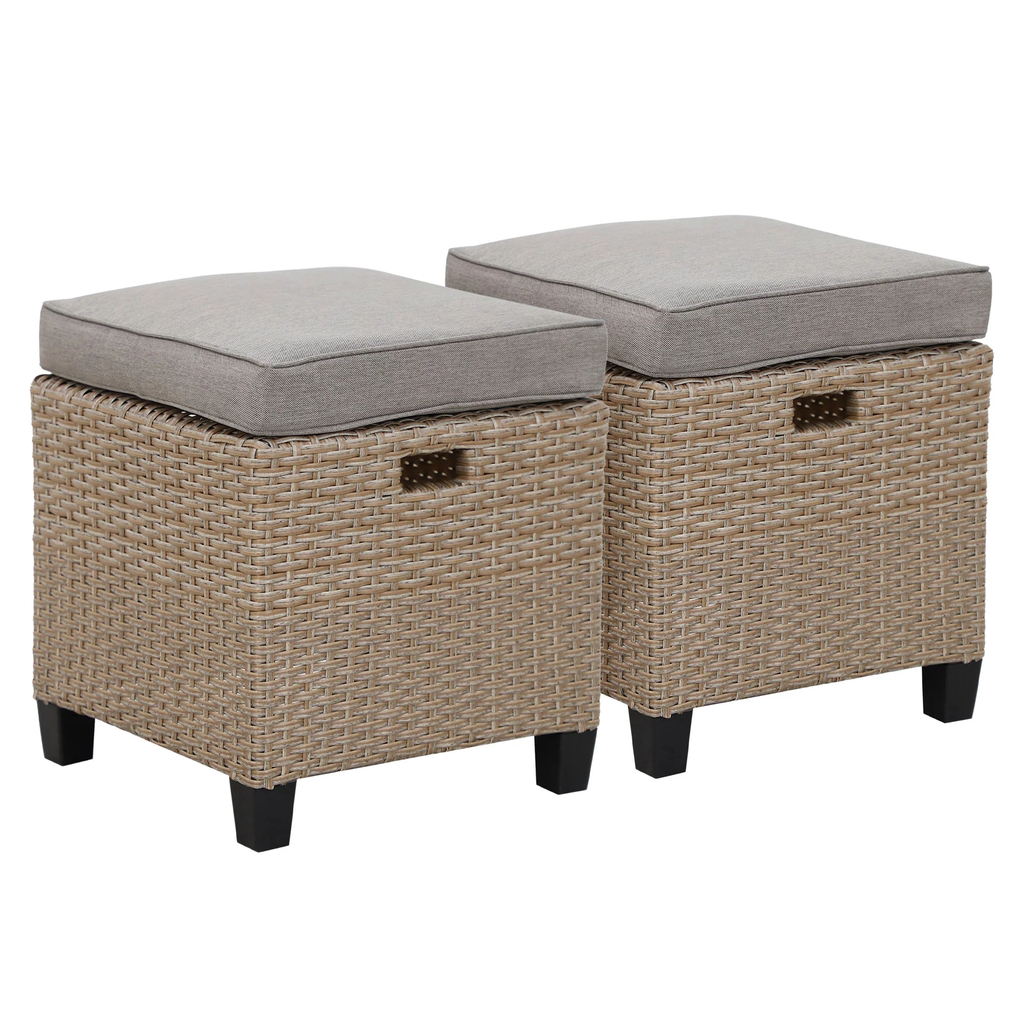 BAXTER Set mobilier terasă/grădină, 2 fotolii, canapea 3 locuri, 2 taburete și măsuță - Image 7