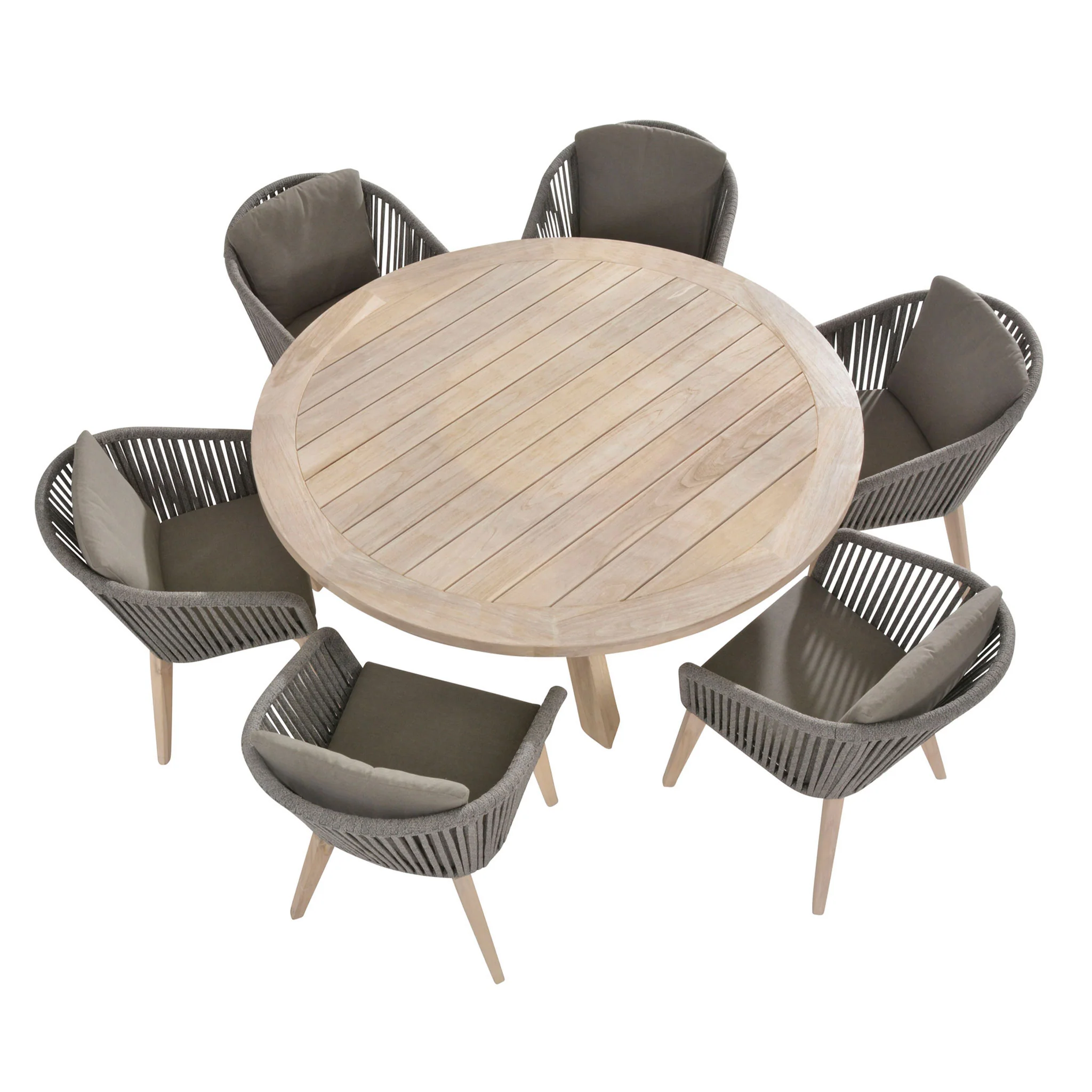 SANTANDER/LOUVRE Set mobilier terasă/grădină, 6 scaune și masă - Image 3