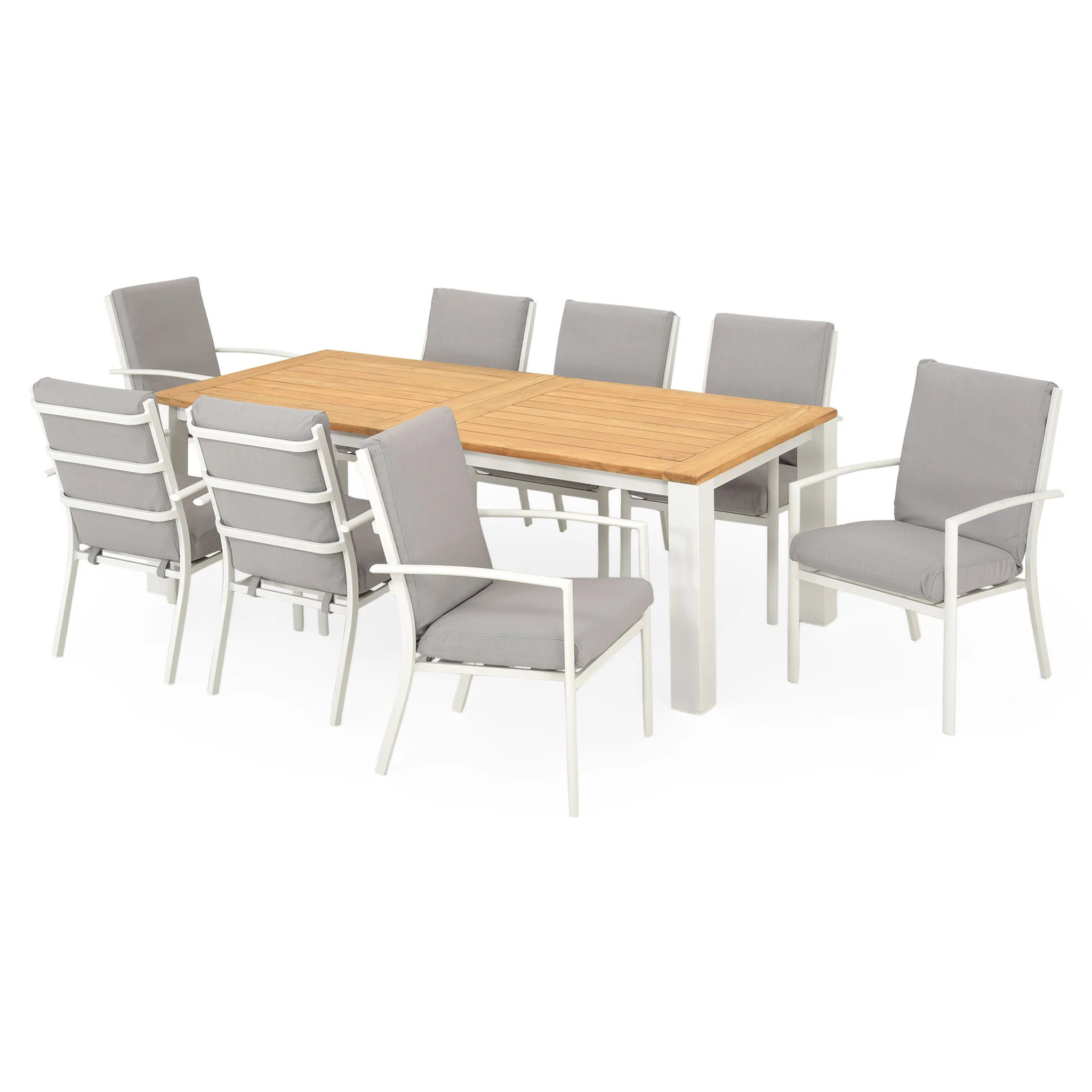 CLAY/TUSCANY Set mobilier terasă/grădină, 8 scaune și masă extensibilă - Image 12