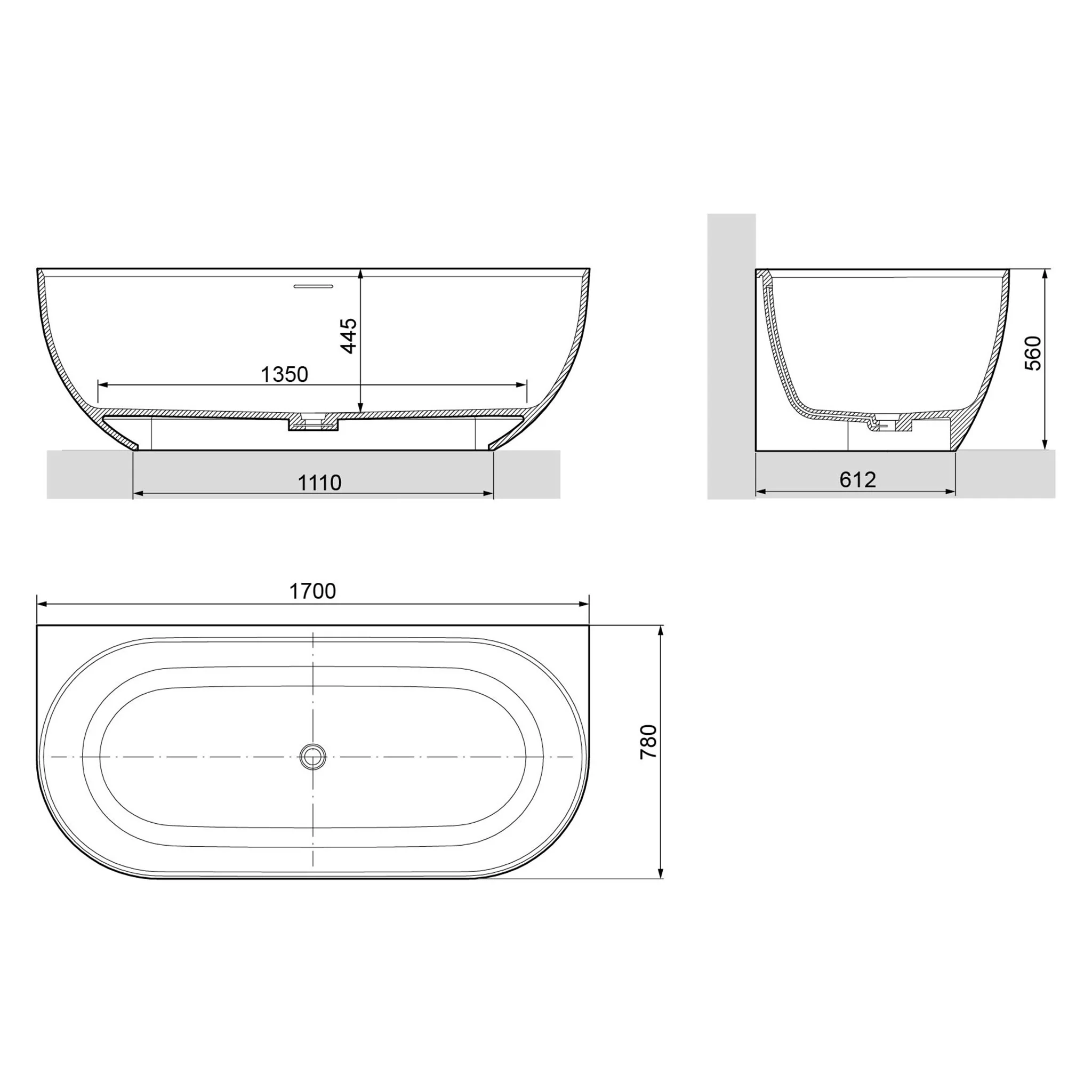FORTE Cada baie, 170x78cm - Image 11