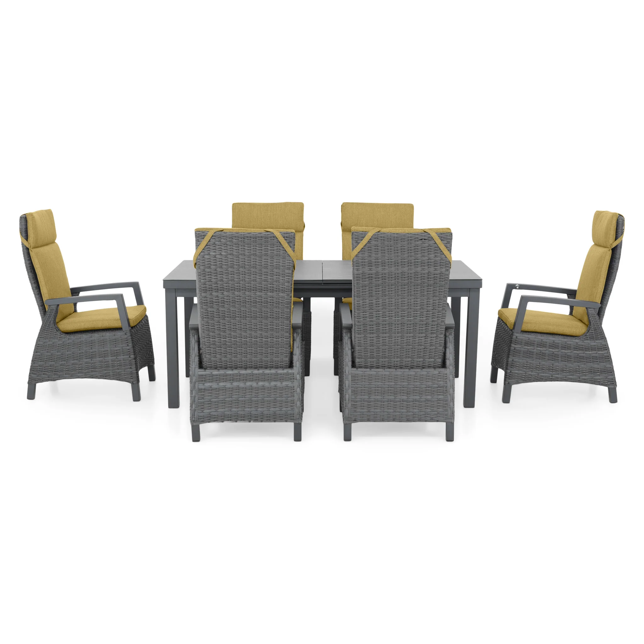 BAKU Set mobilier terasă/grădină, 6 scaune și masă extensibilă - Image 32