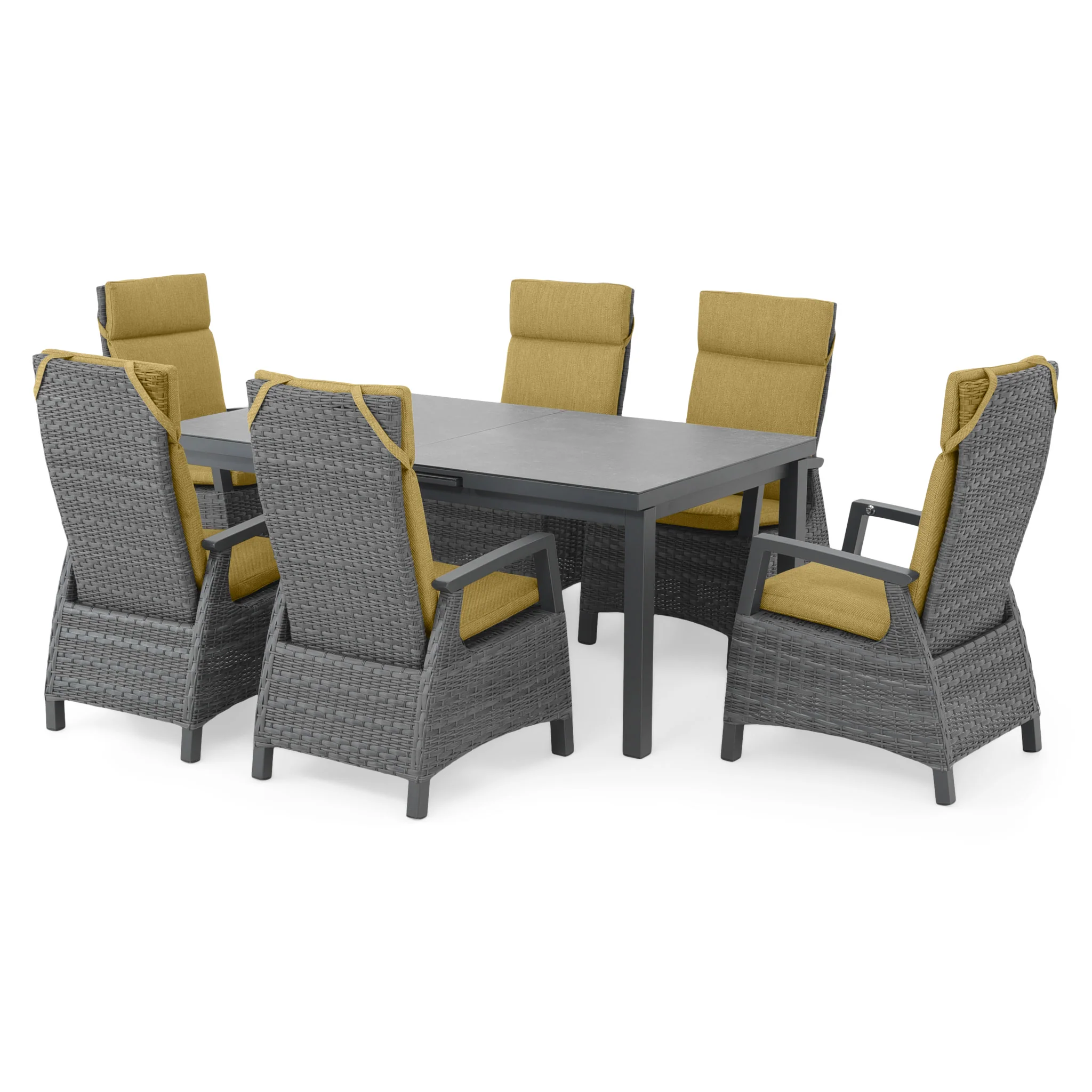 BAKU Set mobilier terasă/grădină, 6 scaune și masă extensibilă - Image 33
