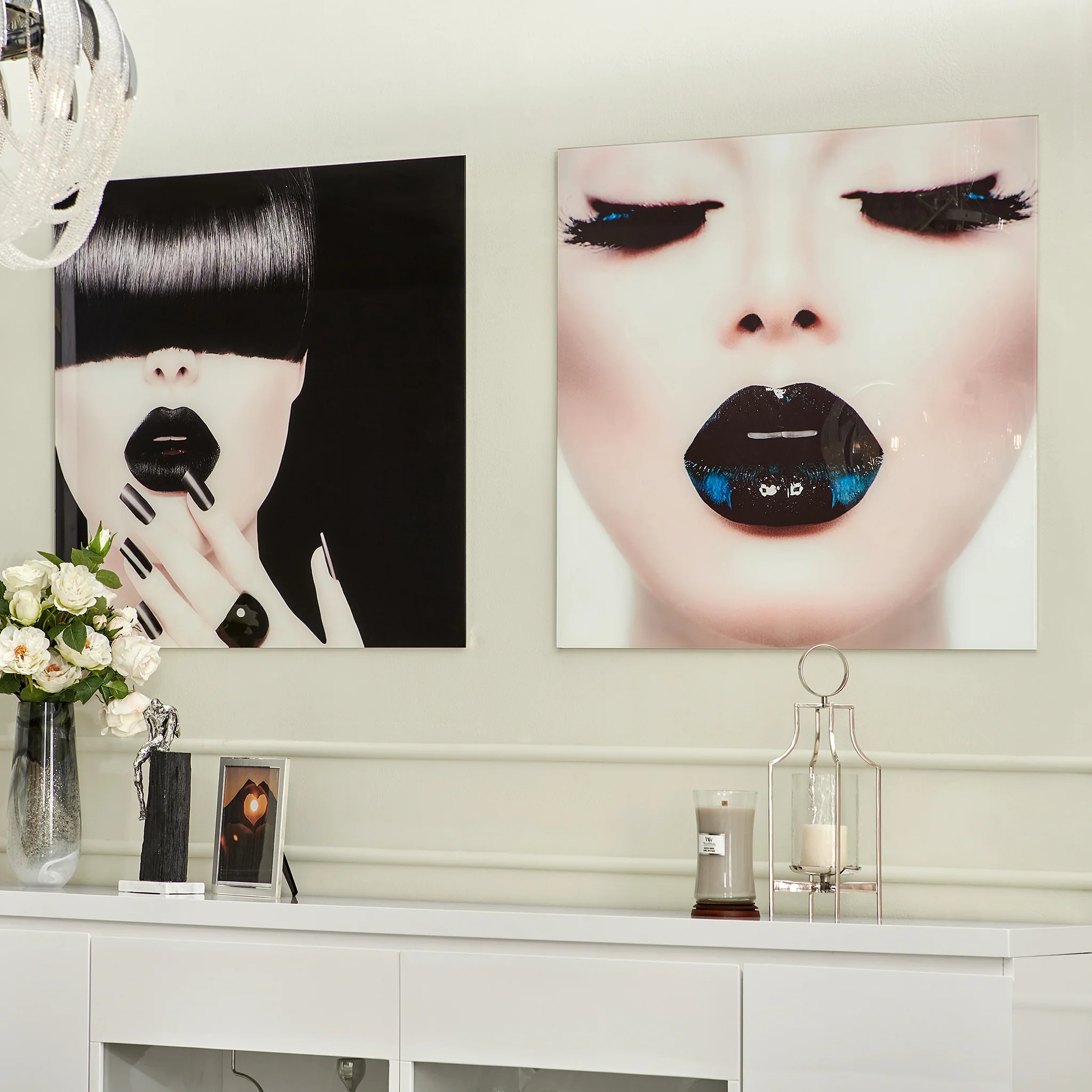 BLACK LIPS Tablou sticlă - Image 3