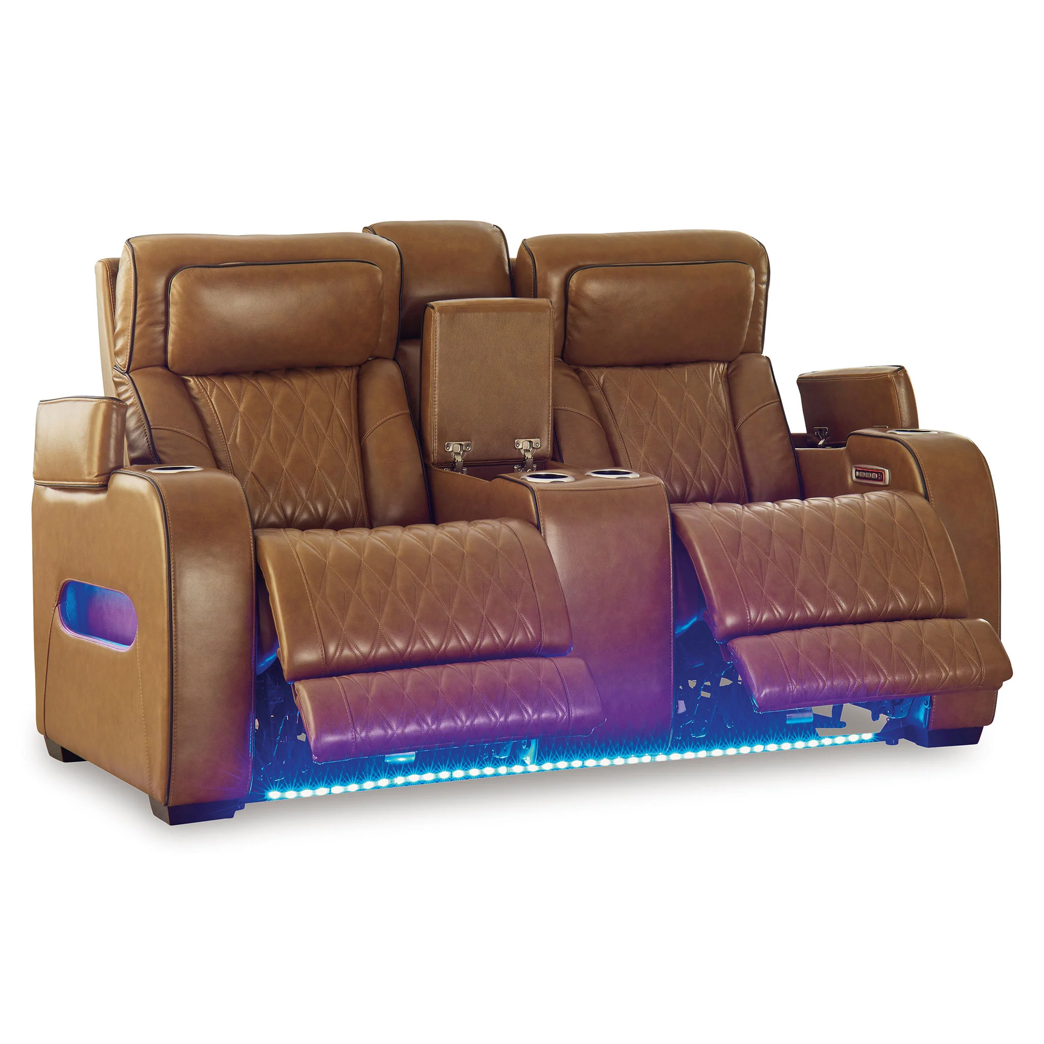CARLETON Canapea 2 locuri, 2 reclinere electrice, piele - Image 18