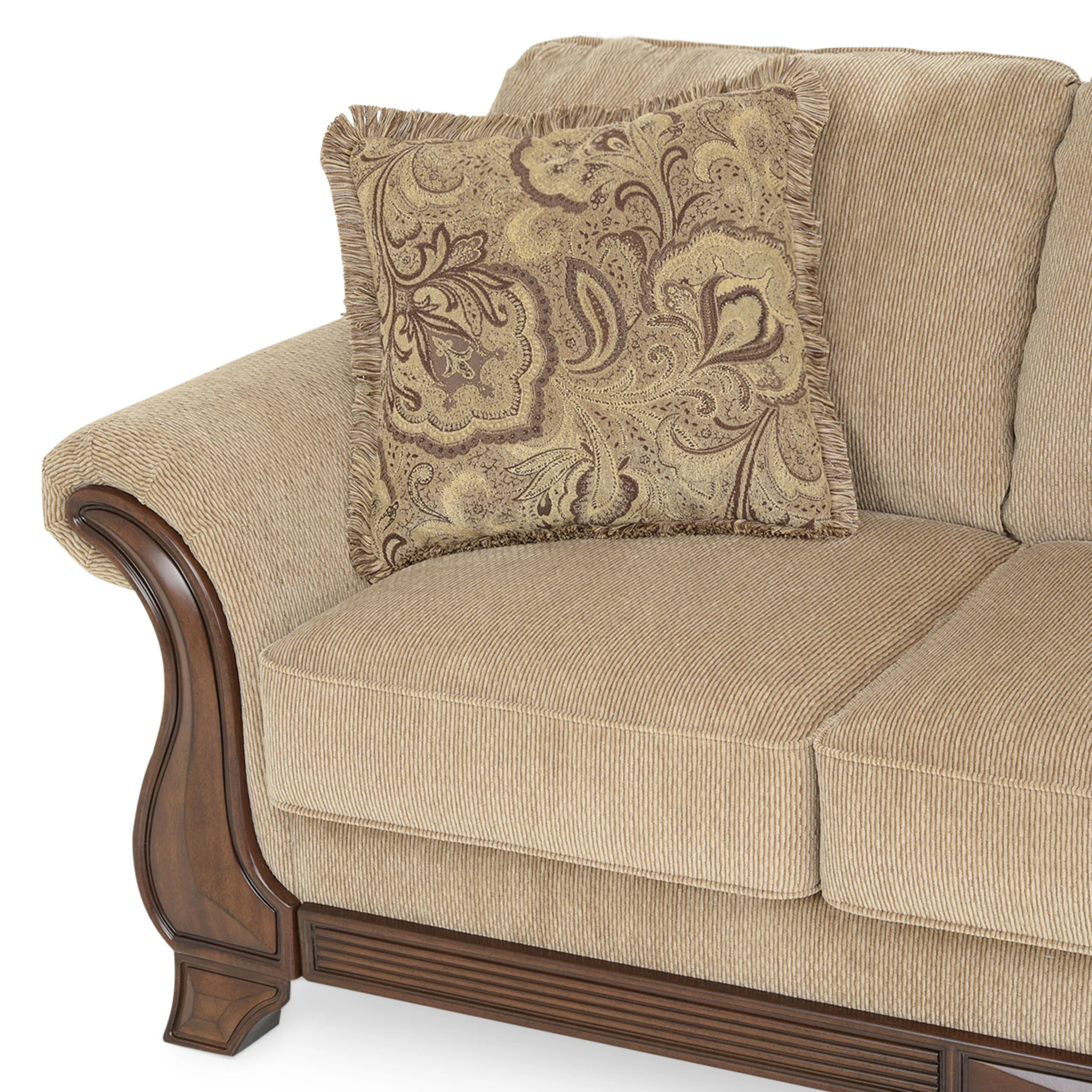 WESTERLY Canapea extensibilă, 3 locuri, 2 perne decor incluse, stofă - Image 8