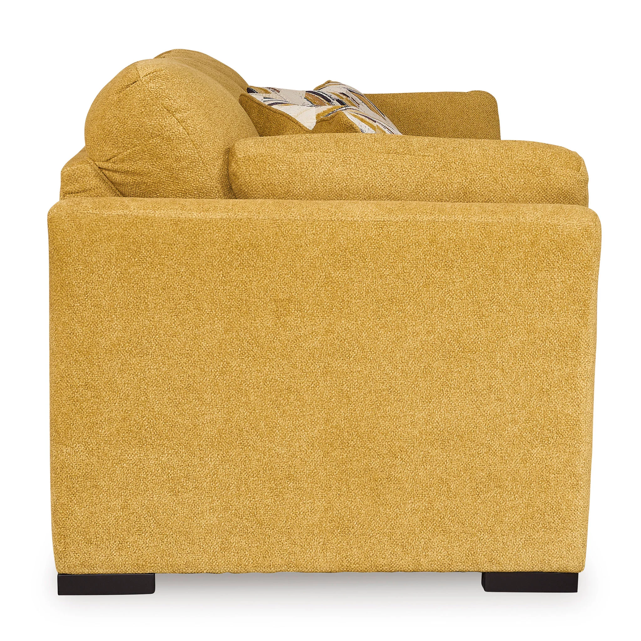 BRIMLEY Canapea extensibilă, 3 locuri, 2 perne decorative incluse, stofă - Image 12