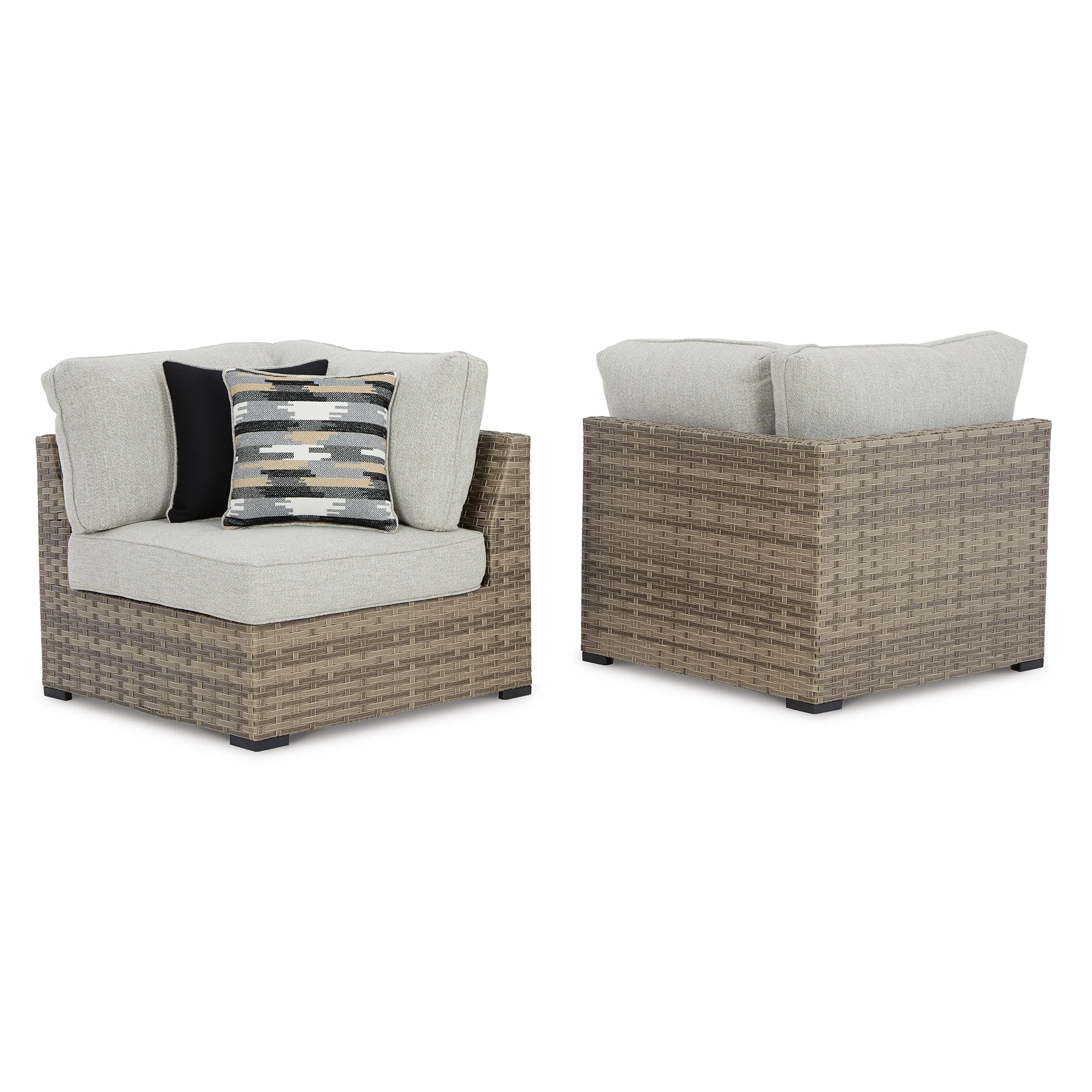 CALWORTH Set mobilier terasă/grădină, canapea, 2 elemente colț și taburet - Image 8