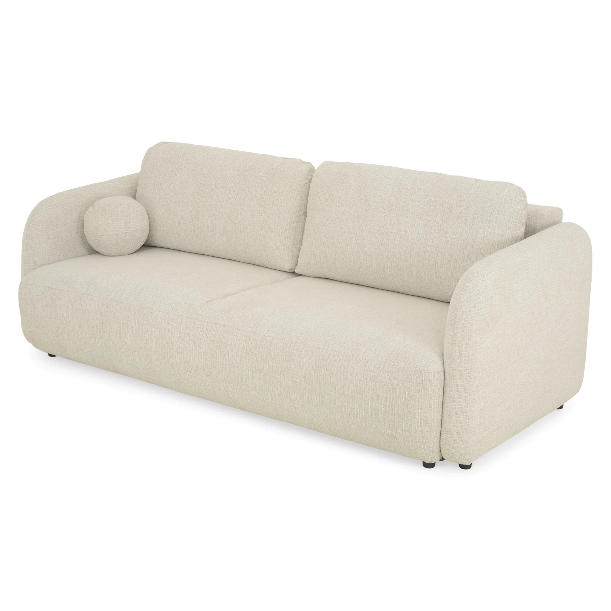 LUNEL Canapea extensibilă, 2 locuri, ladă depozitare, stofă - Image 3