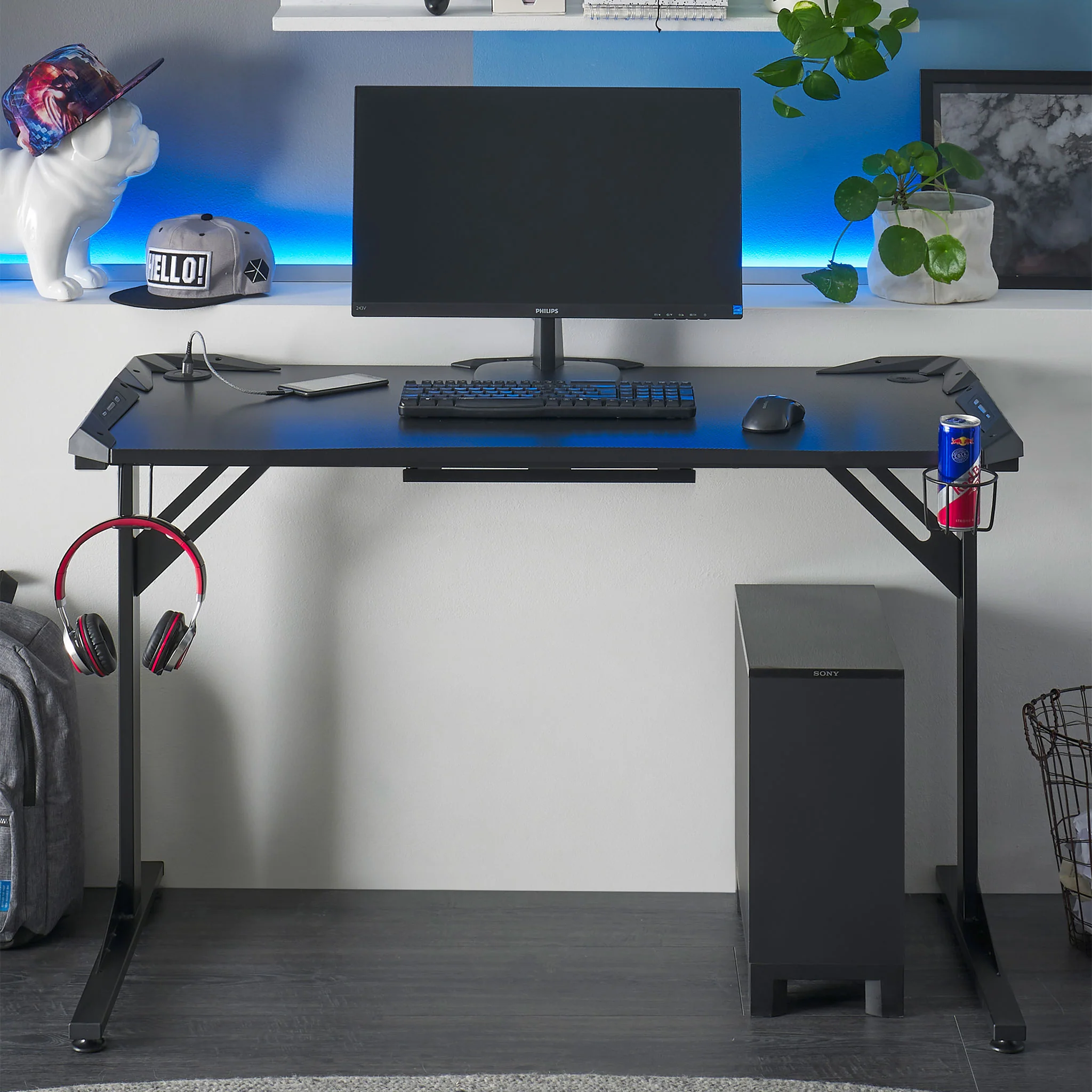 RACING Birou gaming cu LED-uri - Image 5