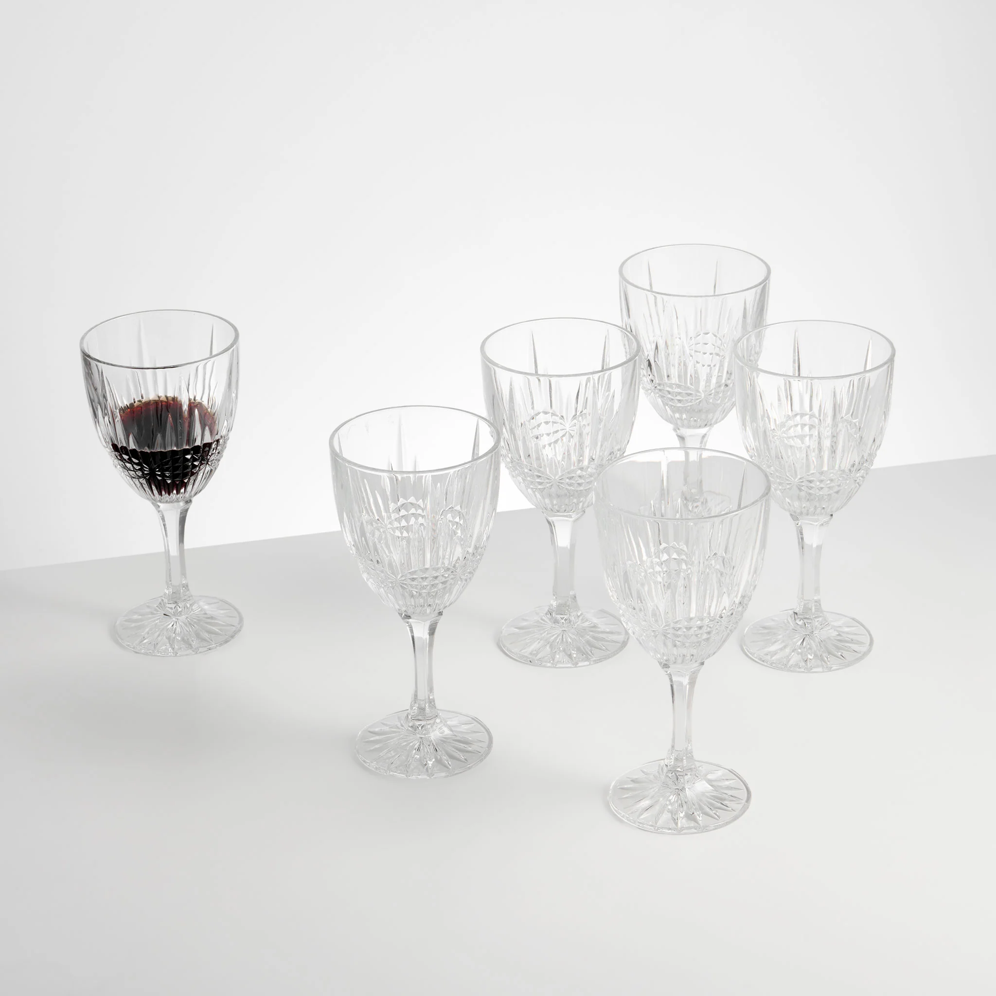 VIBES Set 6 pahare vin roșu, cristal, 380ml