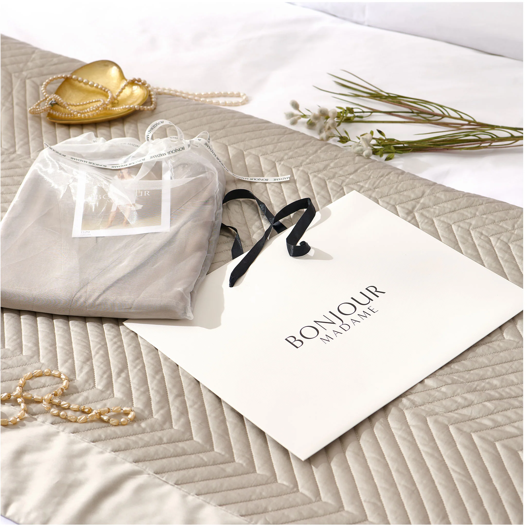 SILKY SATIN Set cămașă de noapte și halat - Image 15