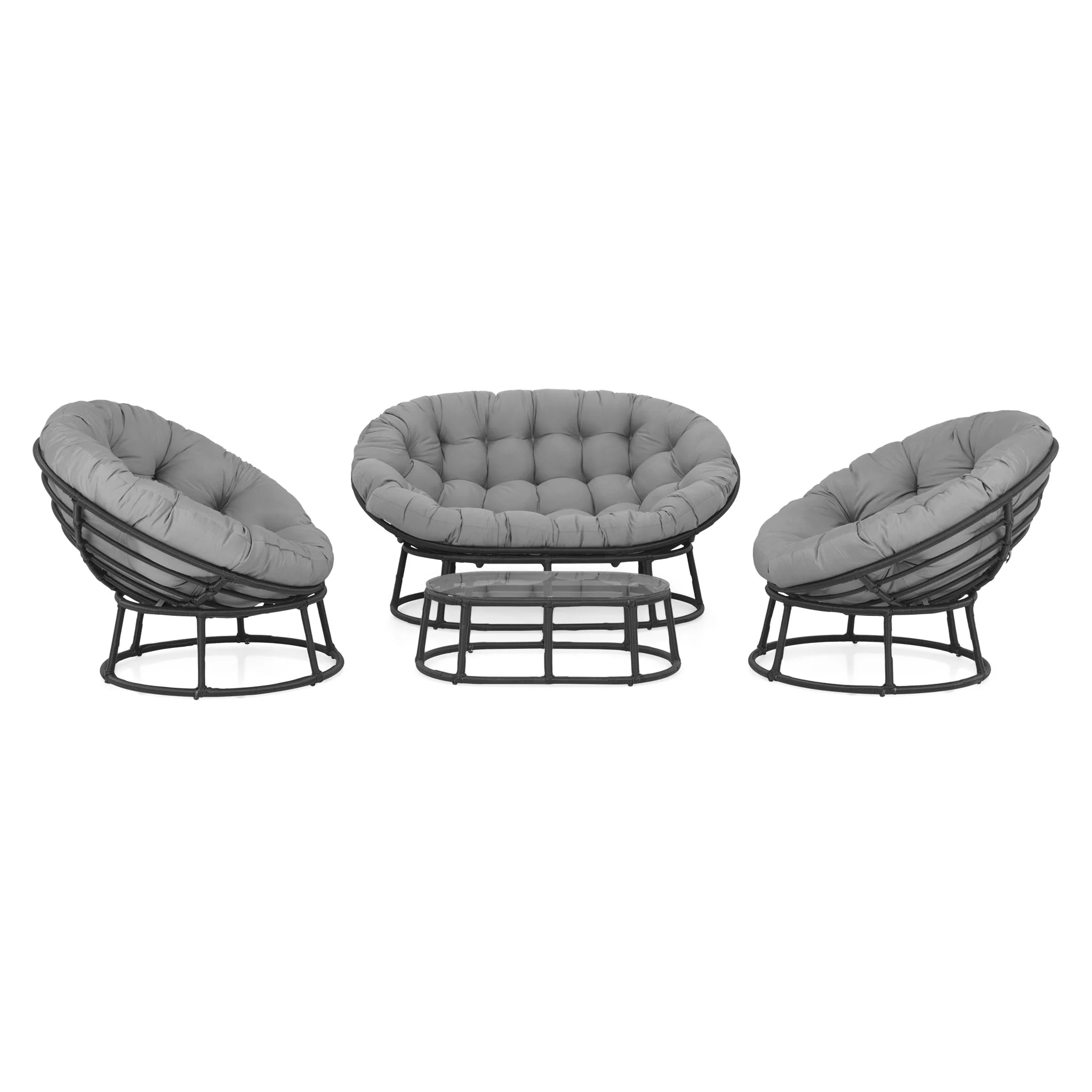 PAPASANS Set mobilier terasă/grădină, 2 fotolii, canapea și măsuță - Image 18