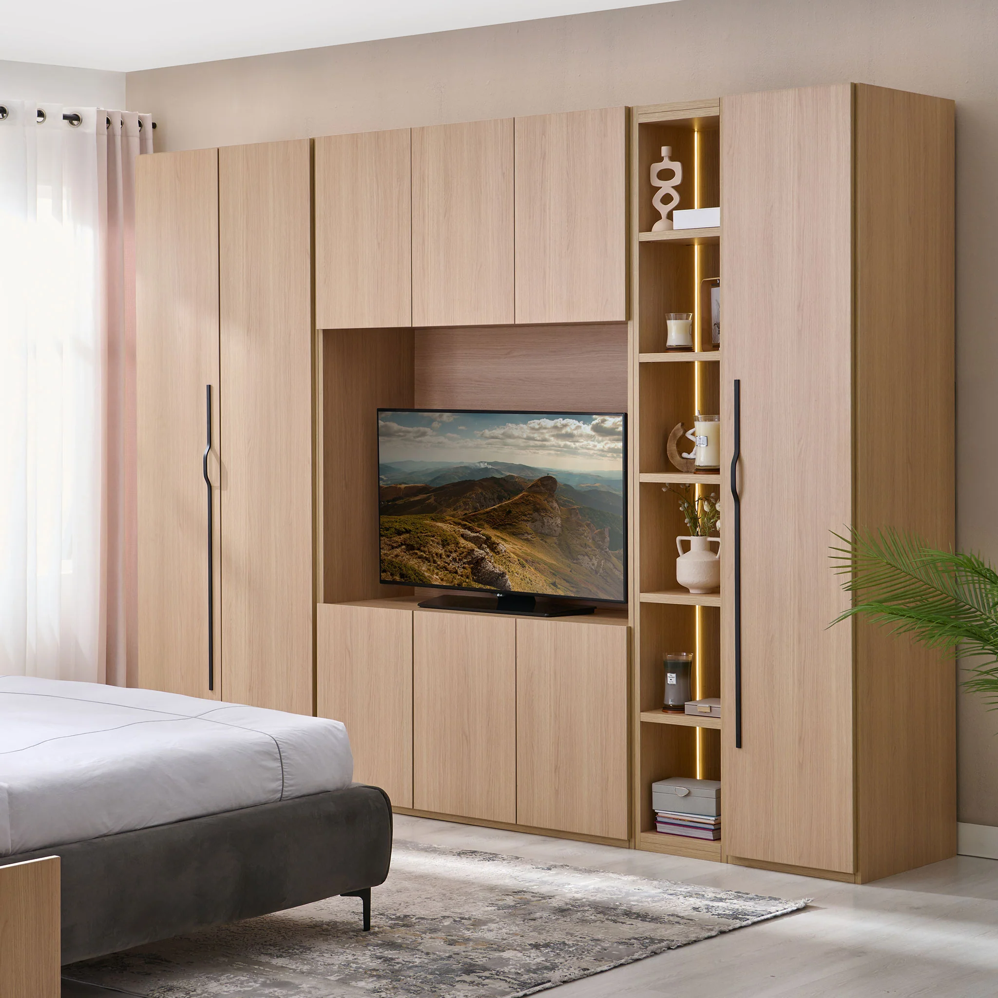 COMPACT Dressing 9 uși, spațiu TV - Image 16