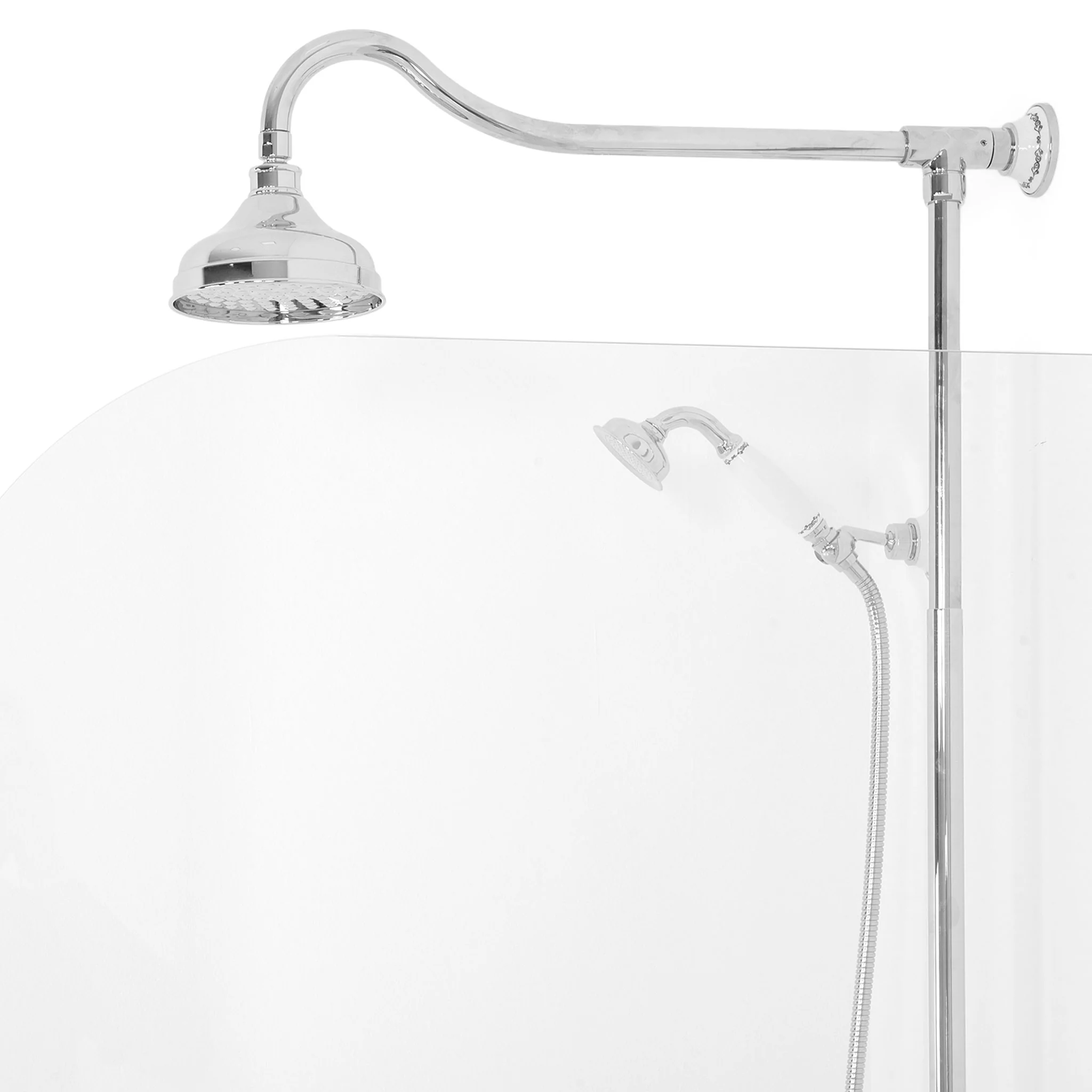 CORAM Paravan cadă, 80x135 cm, 1 element, sticlă clară - Image 21