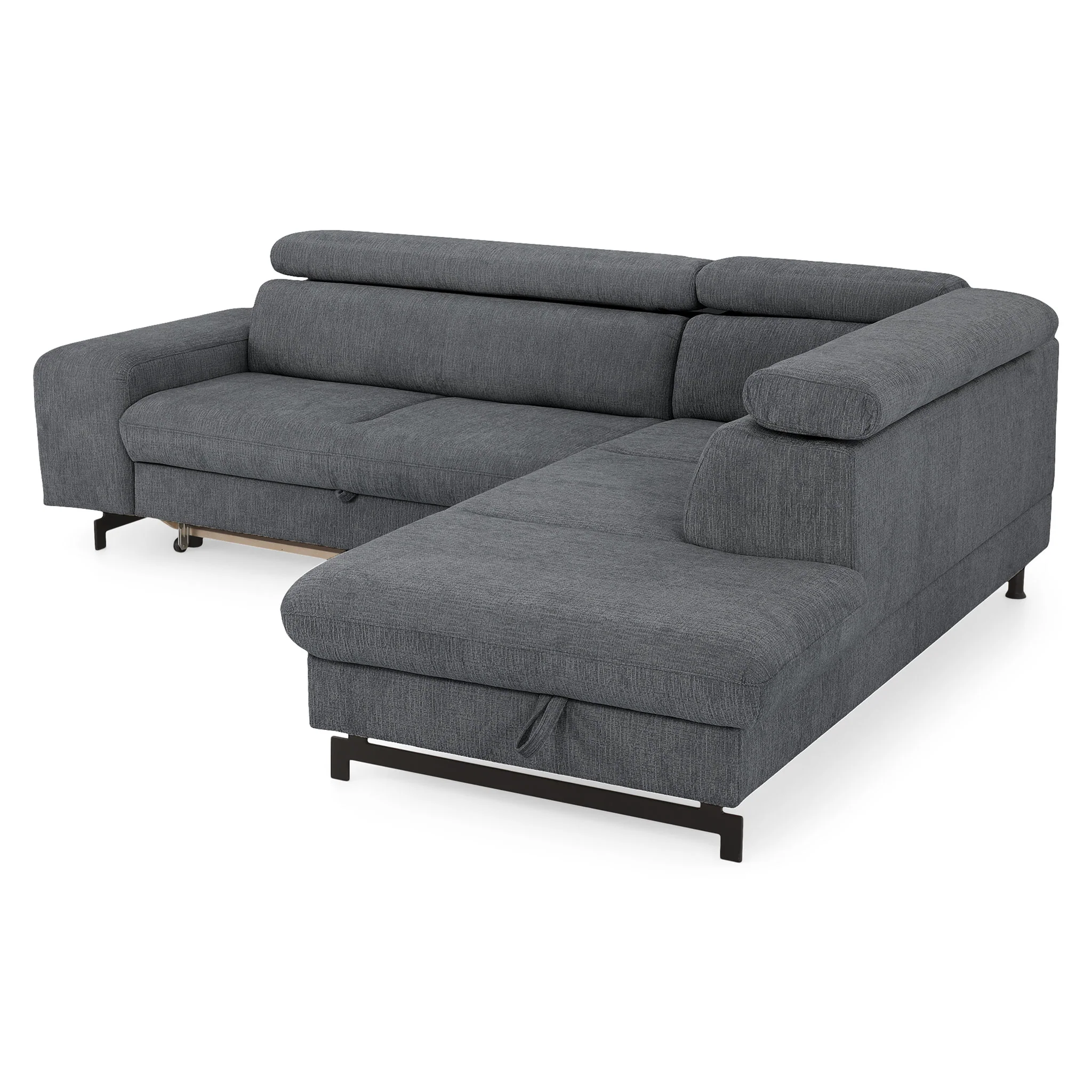 BIRKLEY Colțar extensibil, șezlong stânga/dreapta, mecanism tetiere, spațiu depozitare, stofă - Image 69