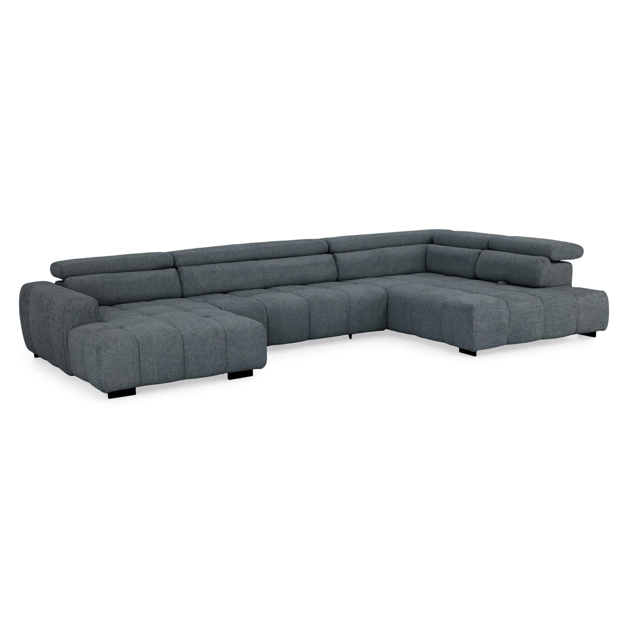 FILLIPA Ansamblu colțar extensibil, șezlong dreapta, stofă - Image 44