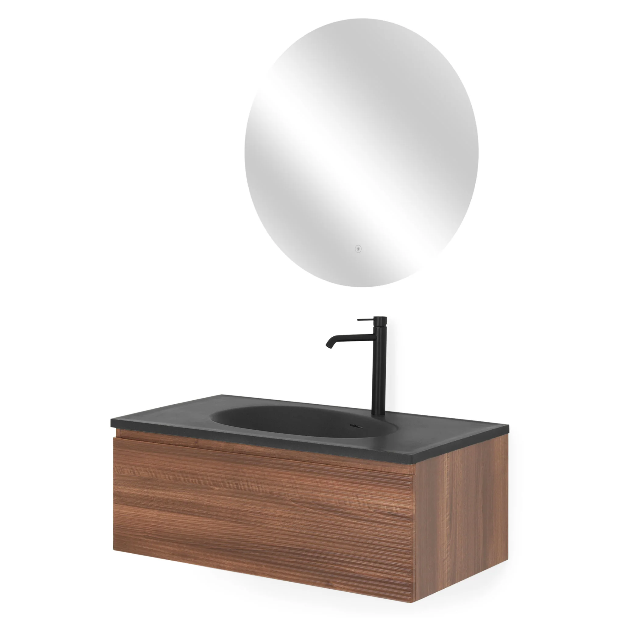 CYRUS Set mobilier baie, mască lavoar, oglindă LED și lavoar - Image 5