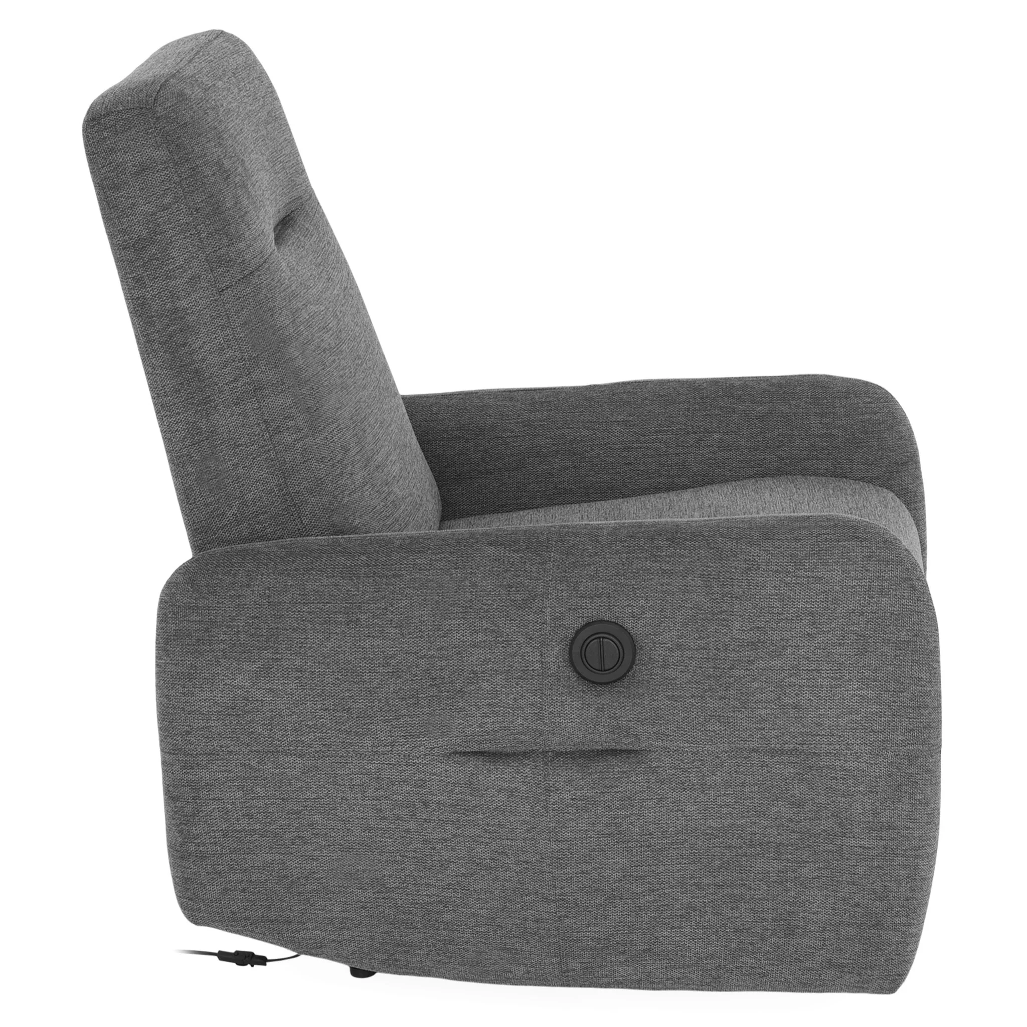 SAN ANTONIO Fotoliu cu recliner electric, stofă - Image 9