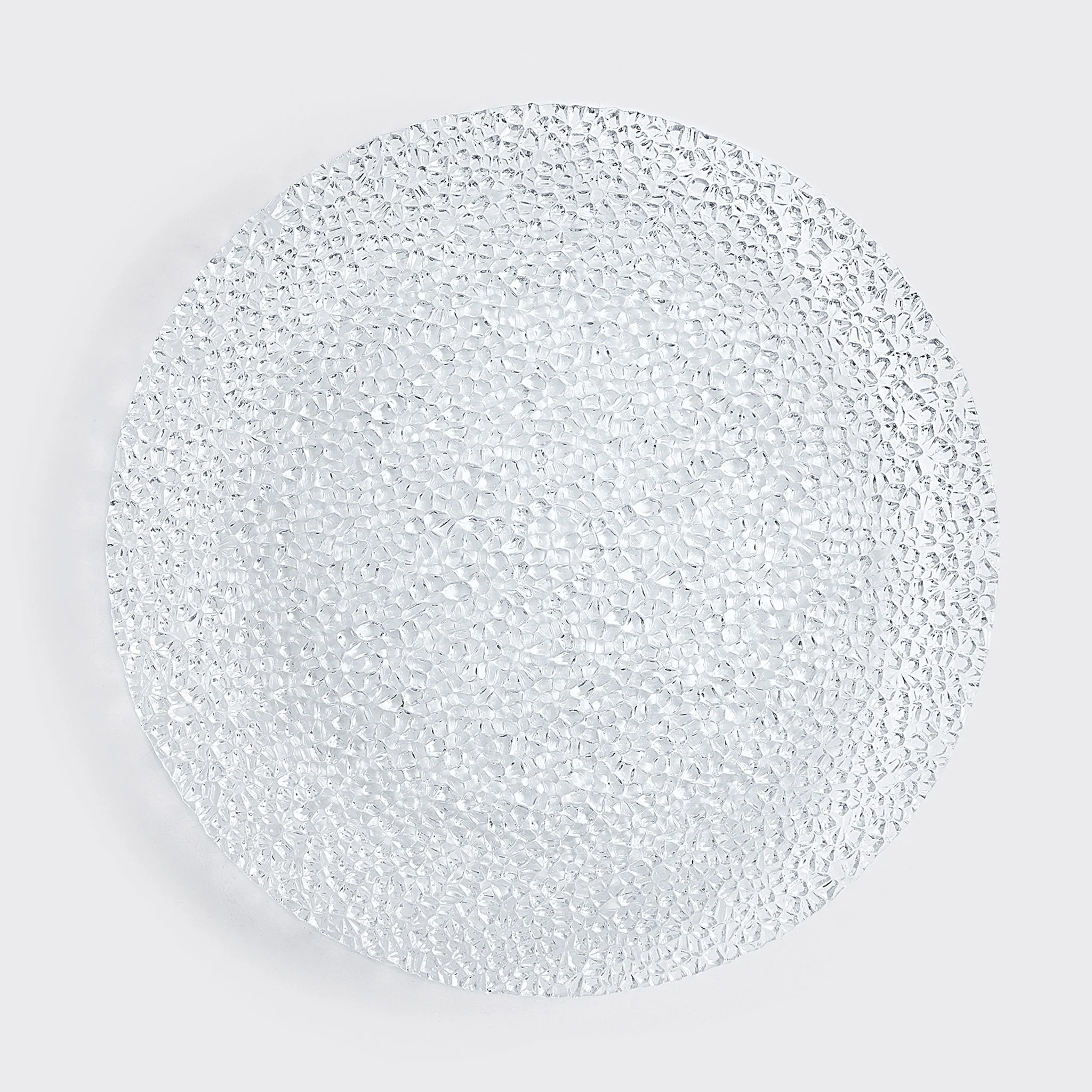 GLAMOUR Platou, sticlă, D.33cm