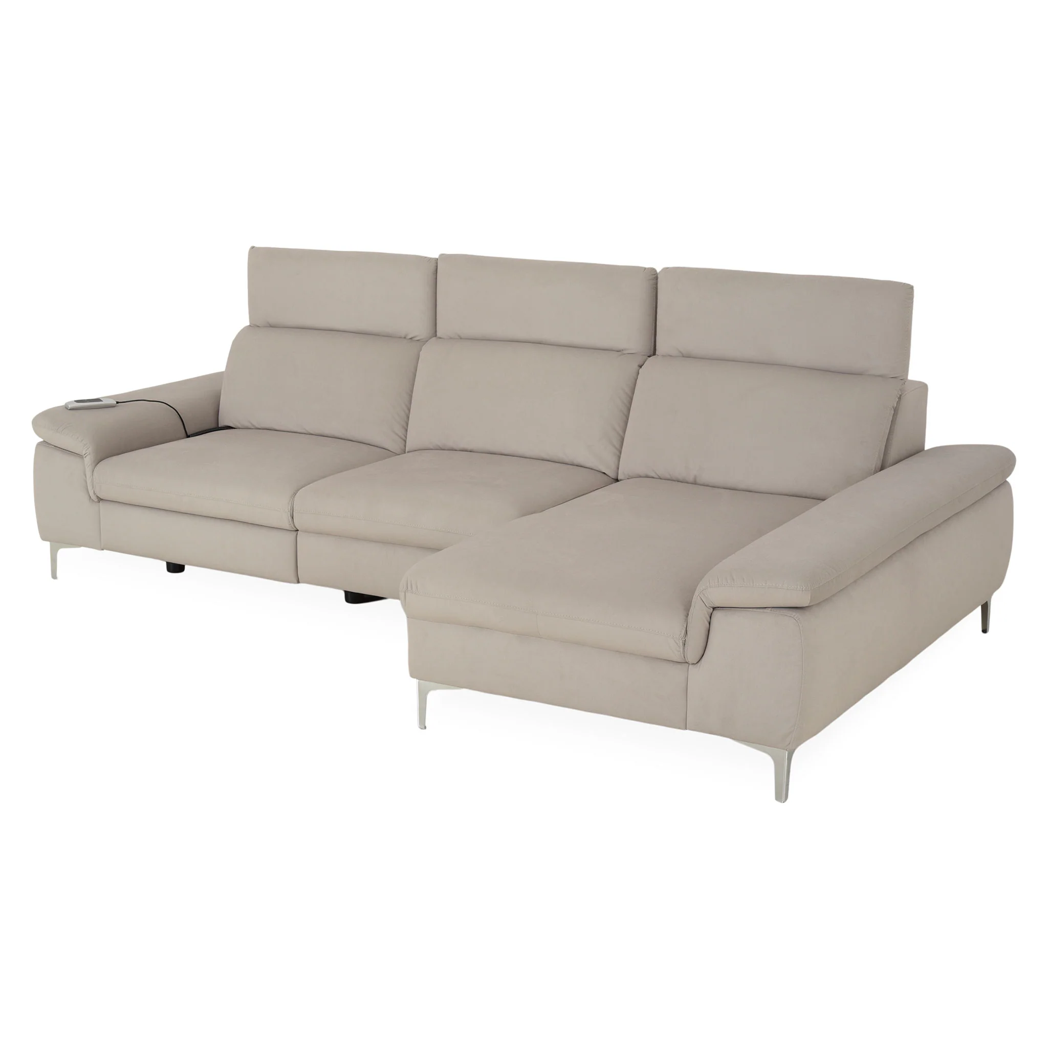 SOUND Colțar șezlong stânga/dreapta, 1 recliner electric și mecanism tetiere, stofă - Image 23