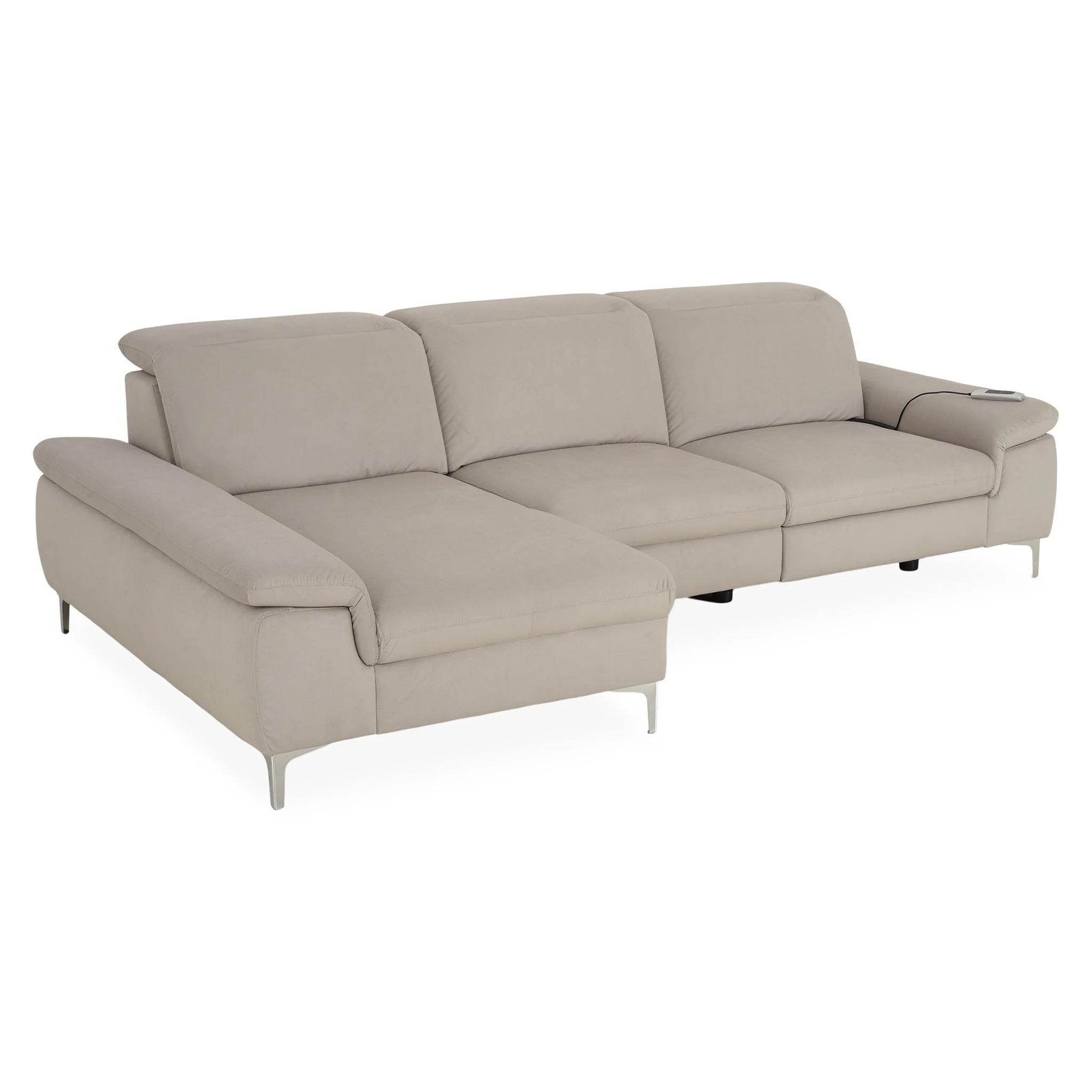 SOUND Colțar șezlong stânga/dreapta, 1 recliner electric și mecanism tetiere, stofă - Image 3