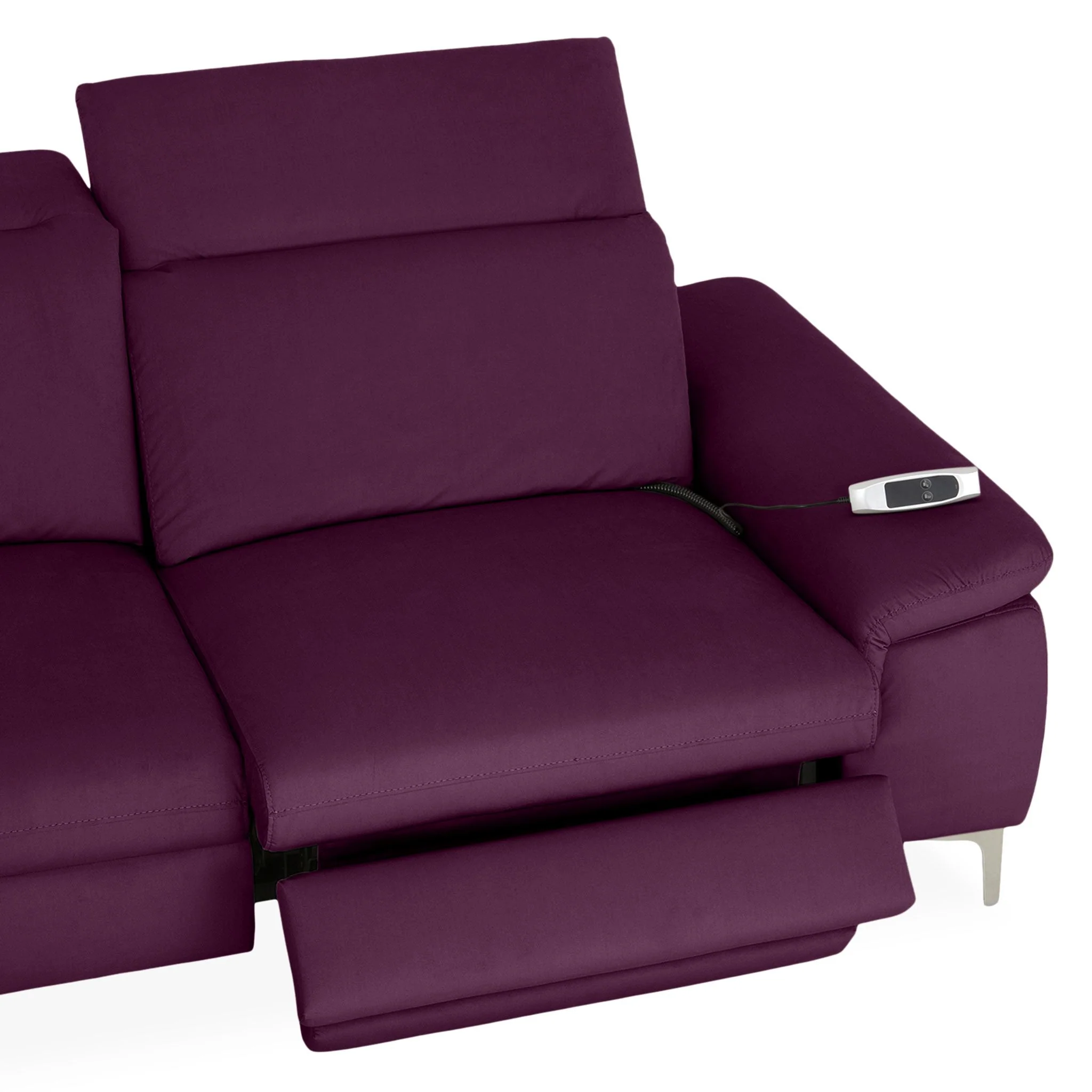 SOUND Colțar șezlong stânga/dreapta, 1 recliner electric și mecanism tetiere, stofă - Image 66