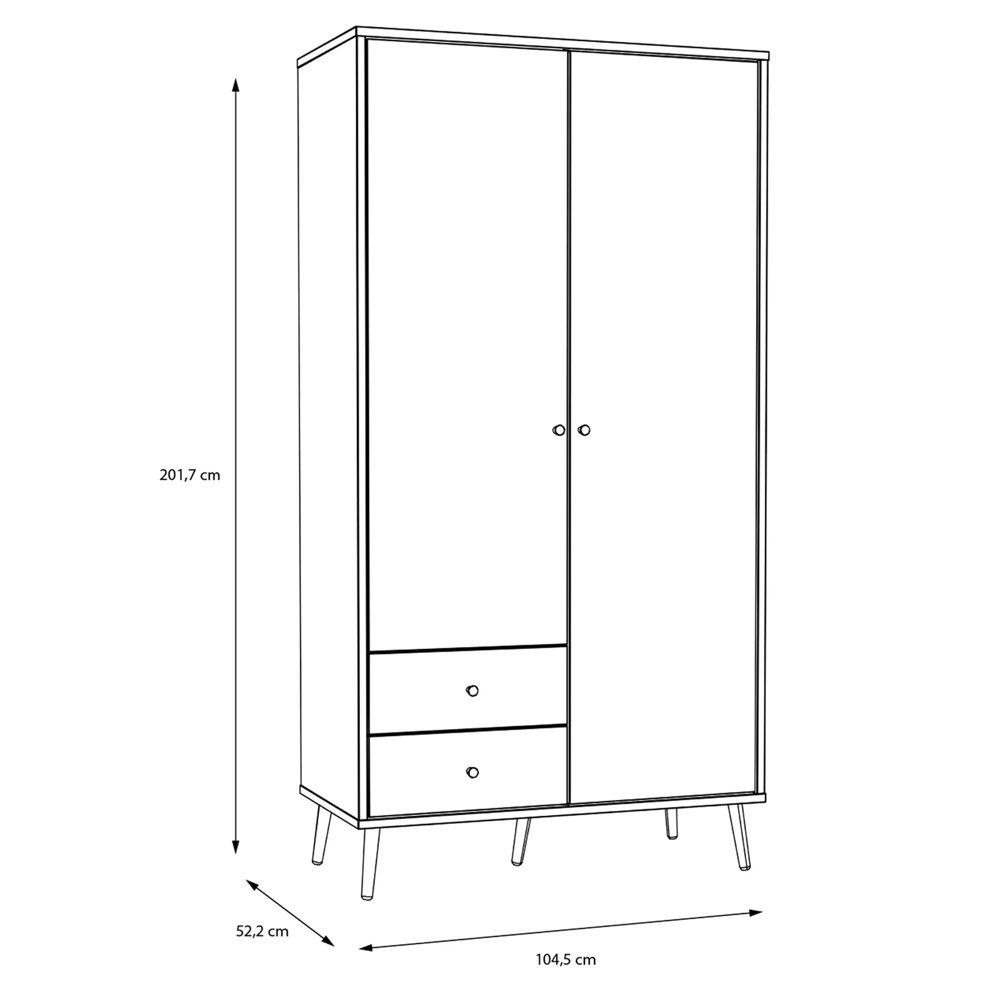 EASYKLIX Dulap 2 uși, 2 sertare - Image 7