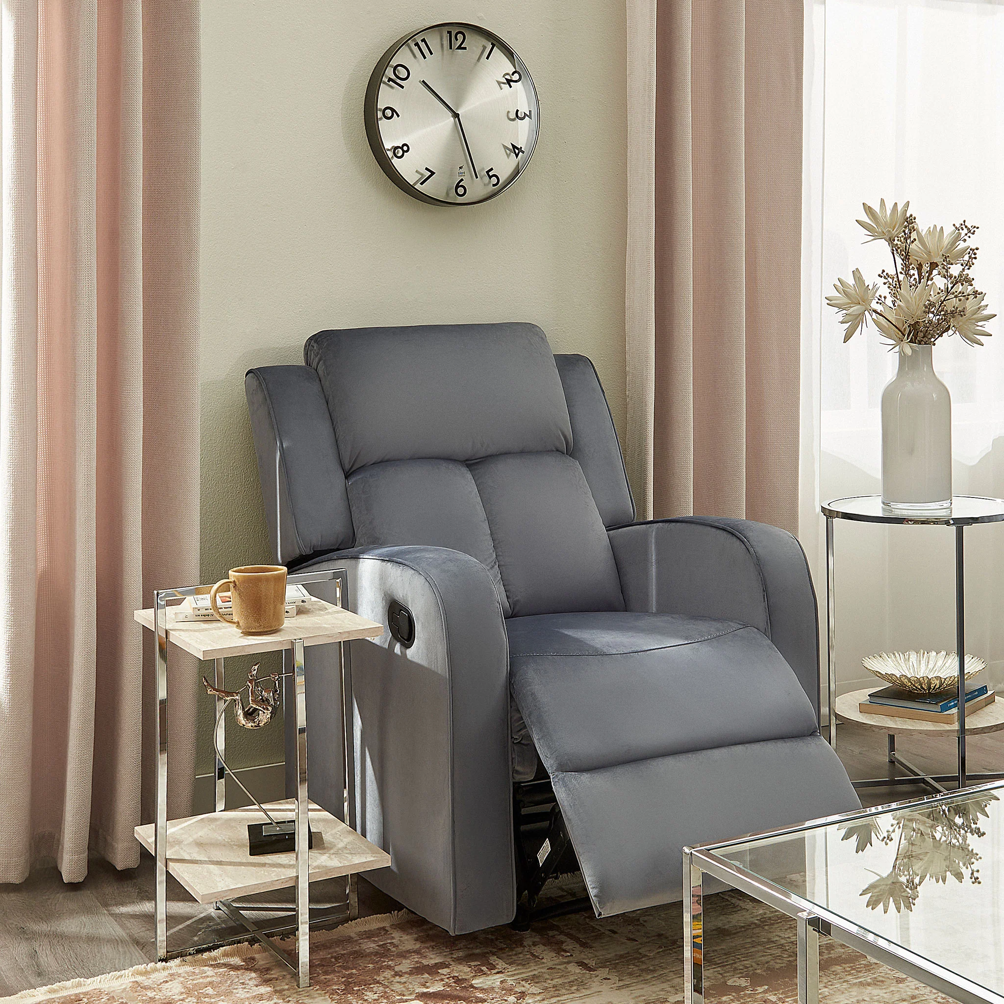 KEYSTONE Fotoliu recliner manual, stofă - Image 2