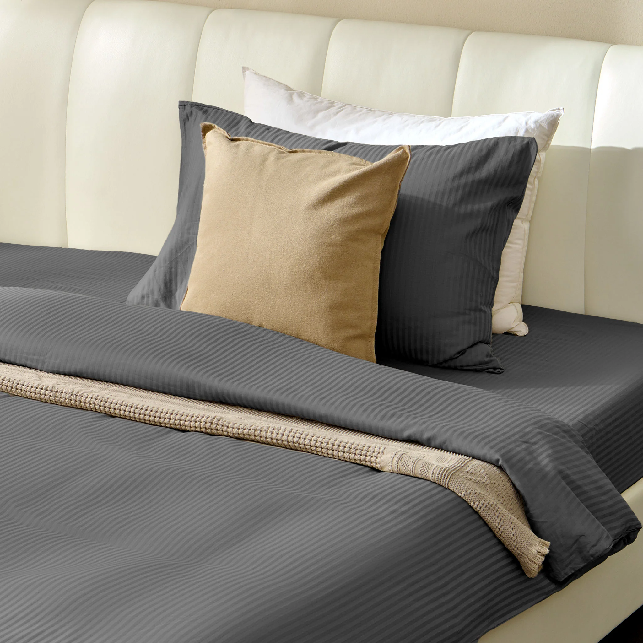 SATIN STRIPE Set așternut 3 piese, 140x220cm - Image 18