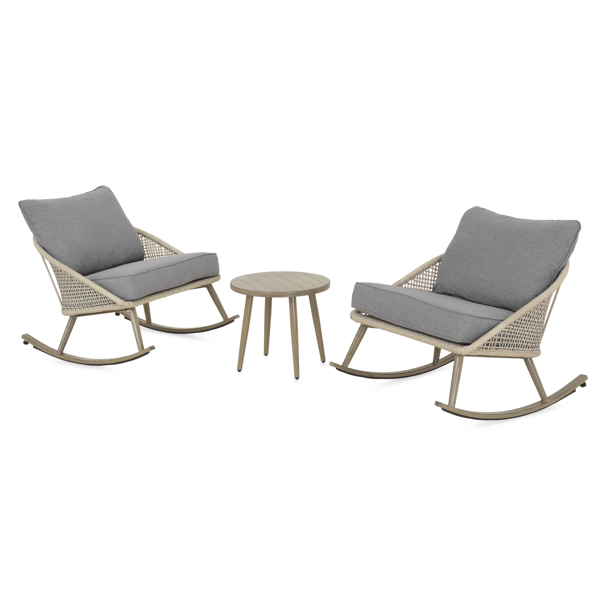AVERY CREEK Set mobilier terasă/grădină, 2 balansoare și măsuță - Image 3
