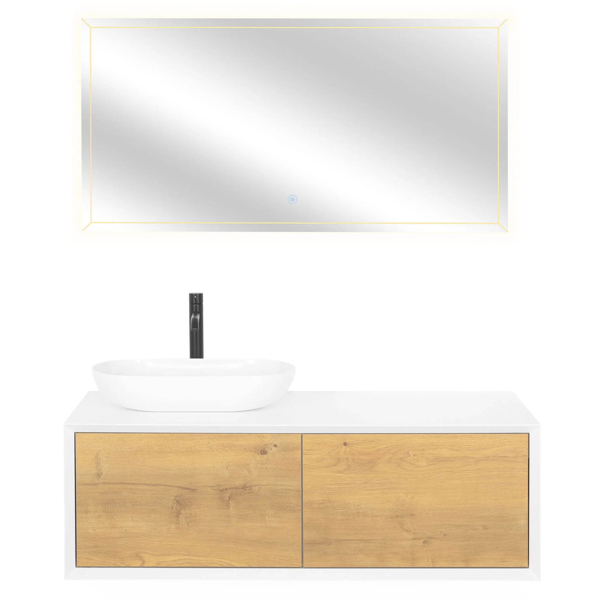 FIONA Set mobilier baie, mască lavoar, lavoar și oglindă LED - Image 2