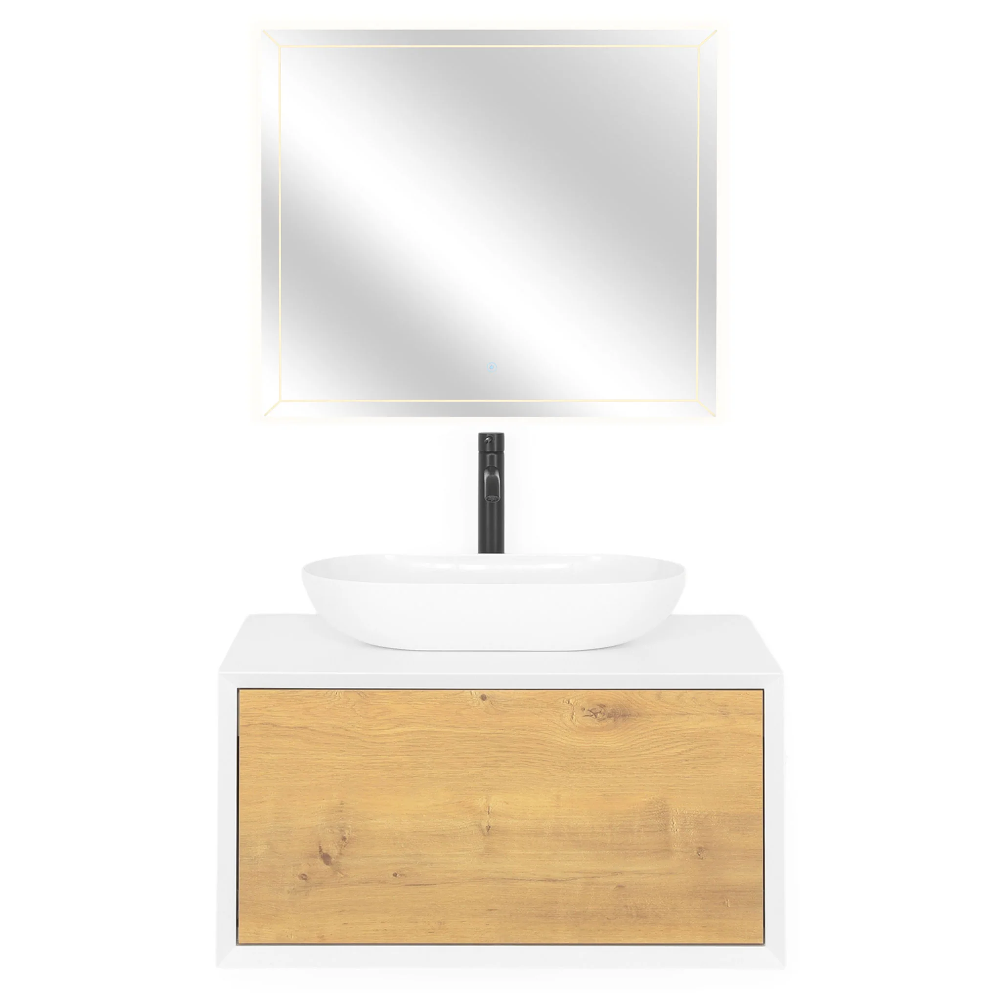 FIONA Set mobilier baie, mască lavoar, oglindă LED și lavoar - Image 2