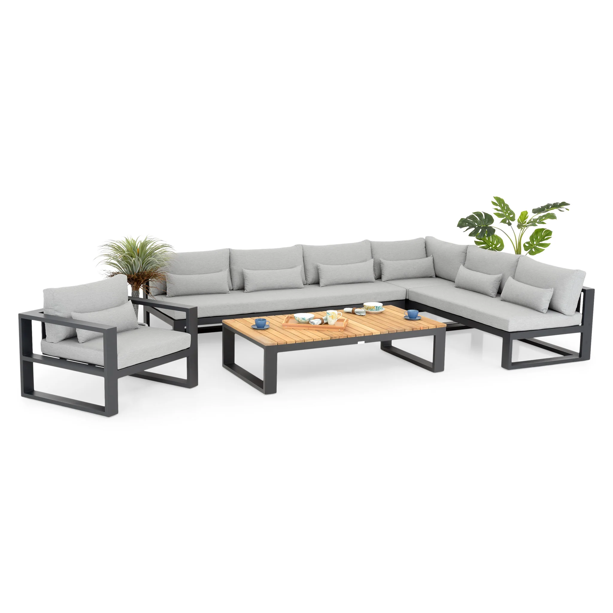 FERMO Set mobilier terasă/grădină, fotoliu, colțar și măsuță - Image 2