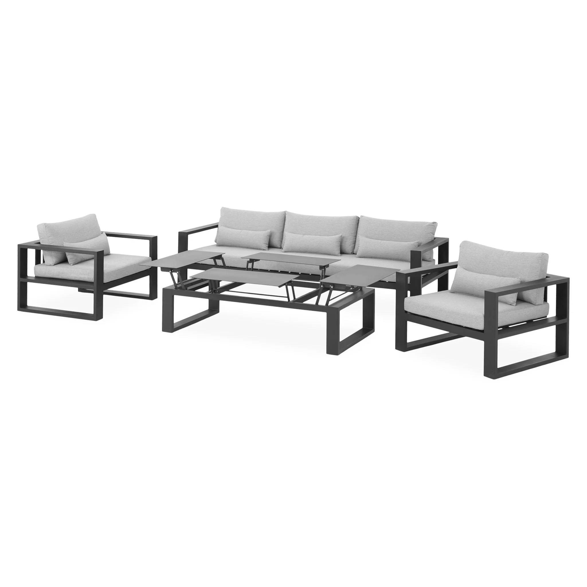 FERMO Set mobilier terasă/grădină, 2 fotolii, canapea 3 locuri și măsuță - Image 4