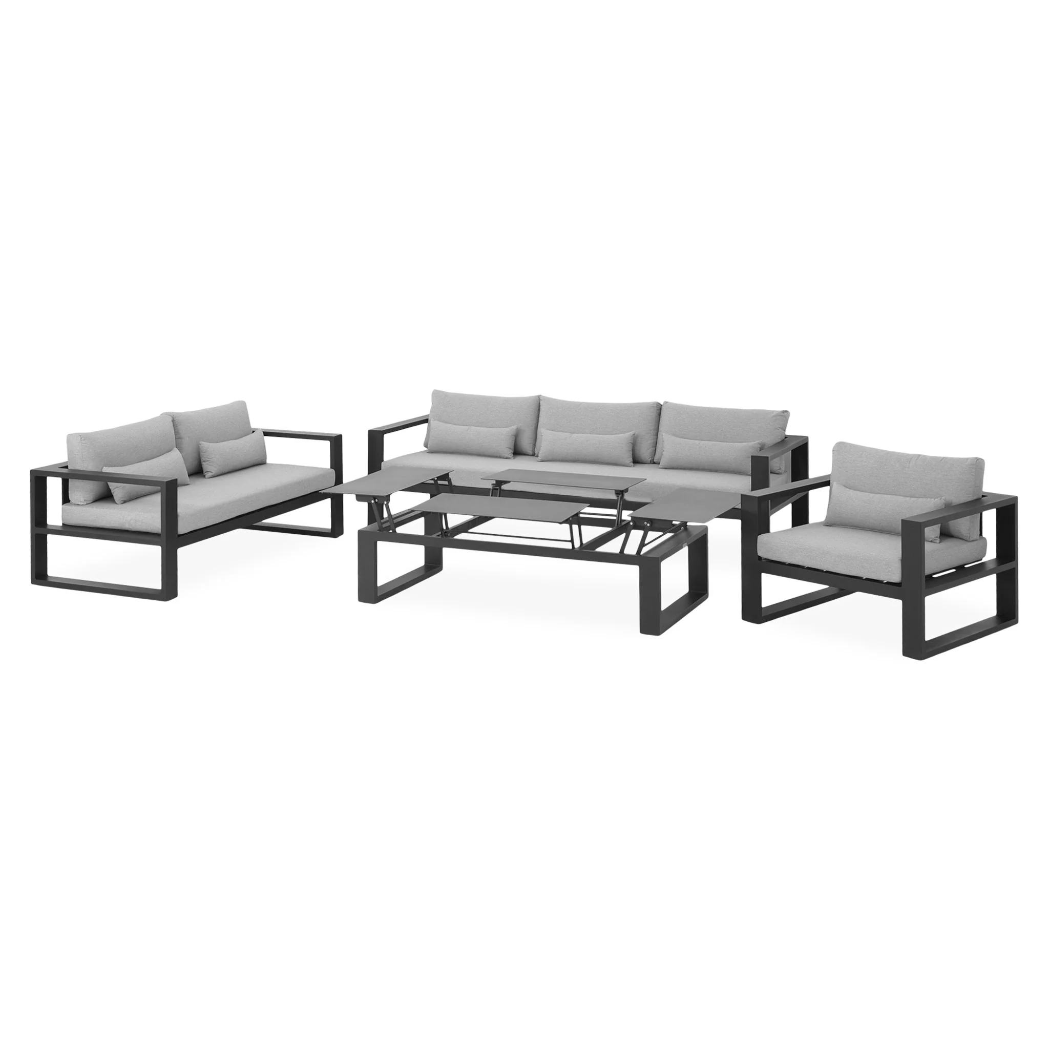 FERMO Set mobilier terasă/grădină, fotoliu, canapea 2 locuri, canapea 3 locuri și măsuță - Image 4