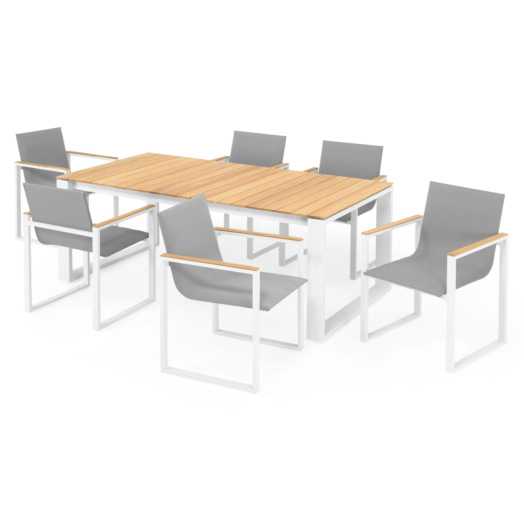 FERMO Set mobilier terasă/grădină, 6 scaune și masă - Image 3