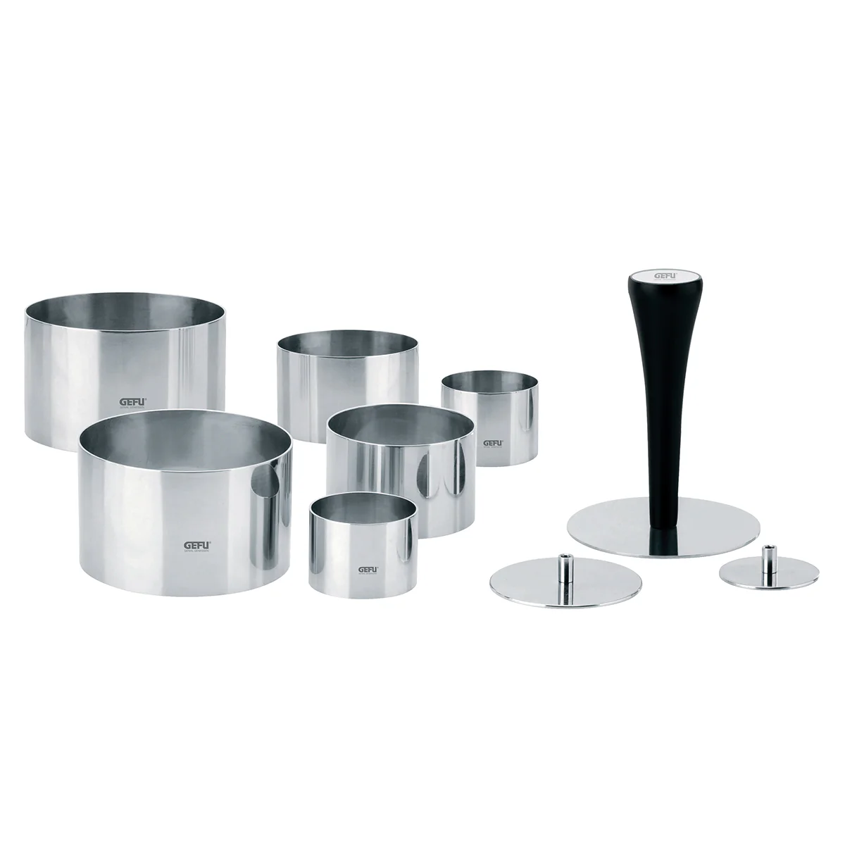FORMIDABLE Set 3 forme rotunde pentru aperitiv sau desert, 10 piese, inox