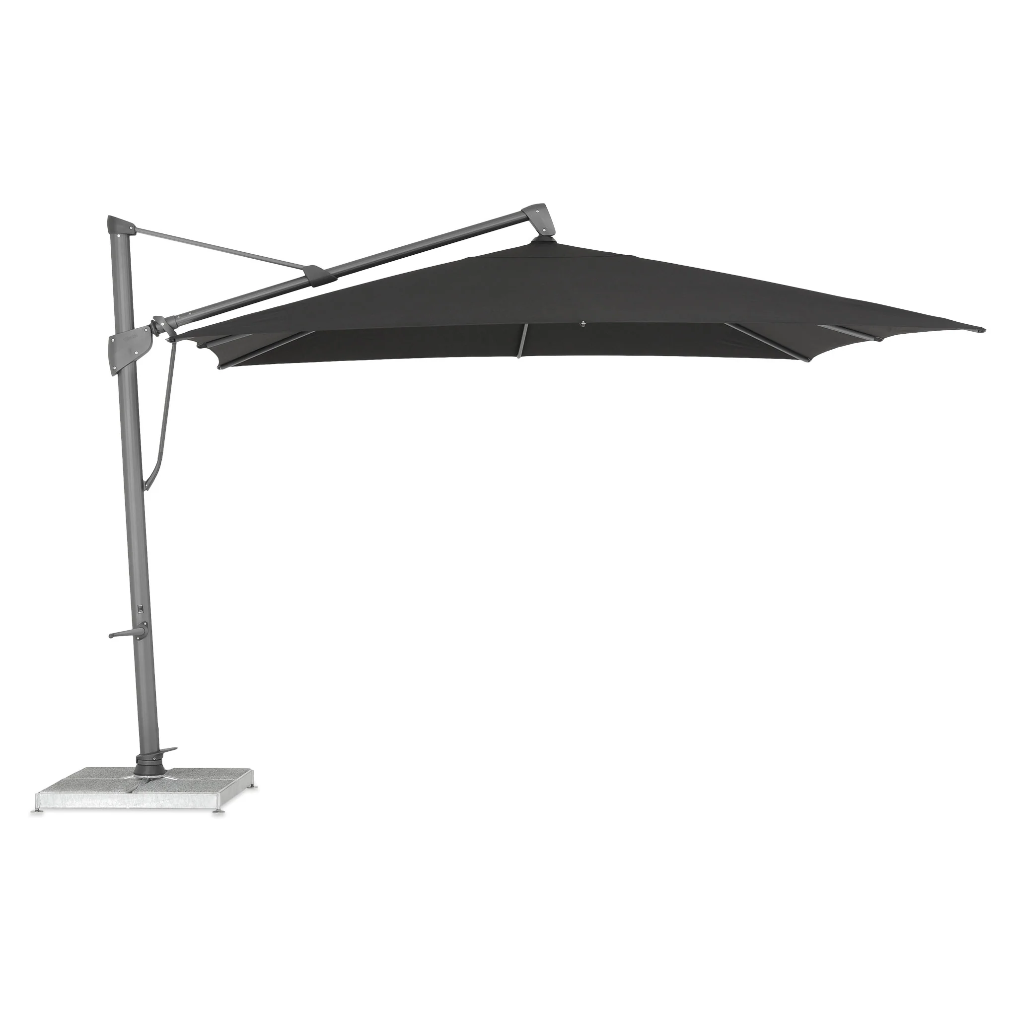 SOMBRANO PLUS Umbrelă pătrată, bază inclusă, 350x350cm
