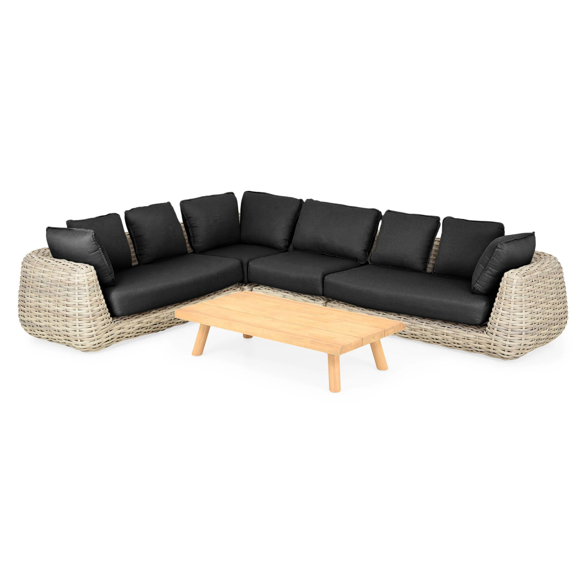 CANCUN Set mobilier terasă/grădină, 2 canapele, element colț, element central și măsuță de cafea - Image 183