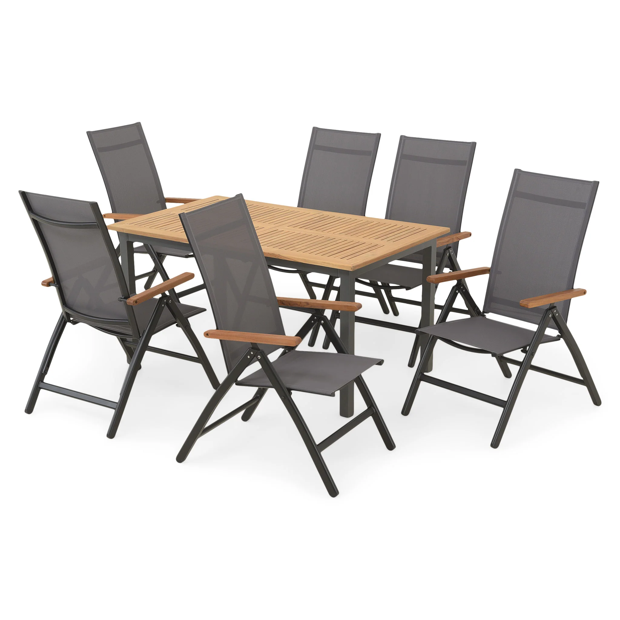 MARCUS/EASY Set mobilier terasă/grădină, 6 scaune și masă extensibilă - Image 4