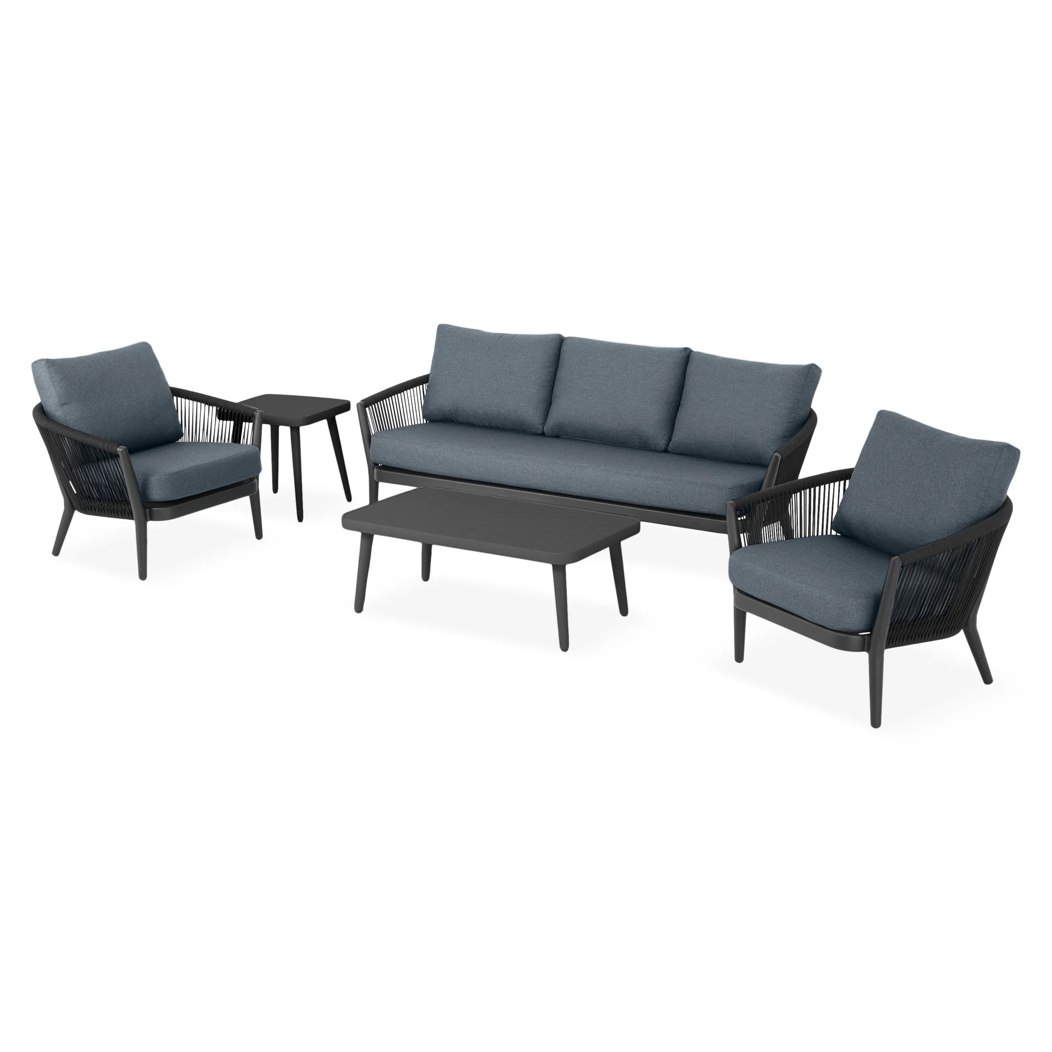 ORSO Set mobilier terasă/grădină, 2 fotolii, canapea și 2 măsuțe - Image 17